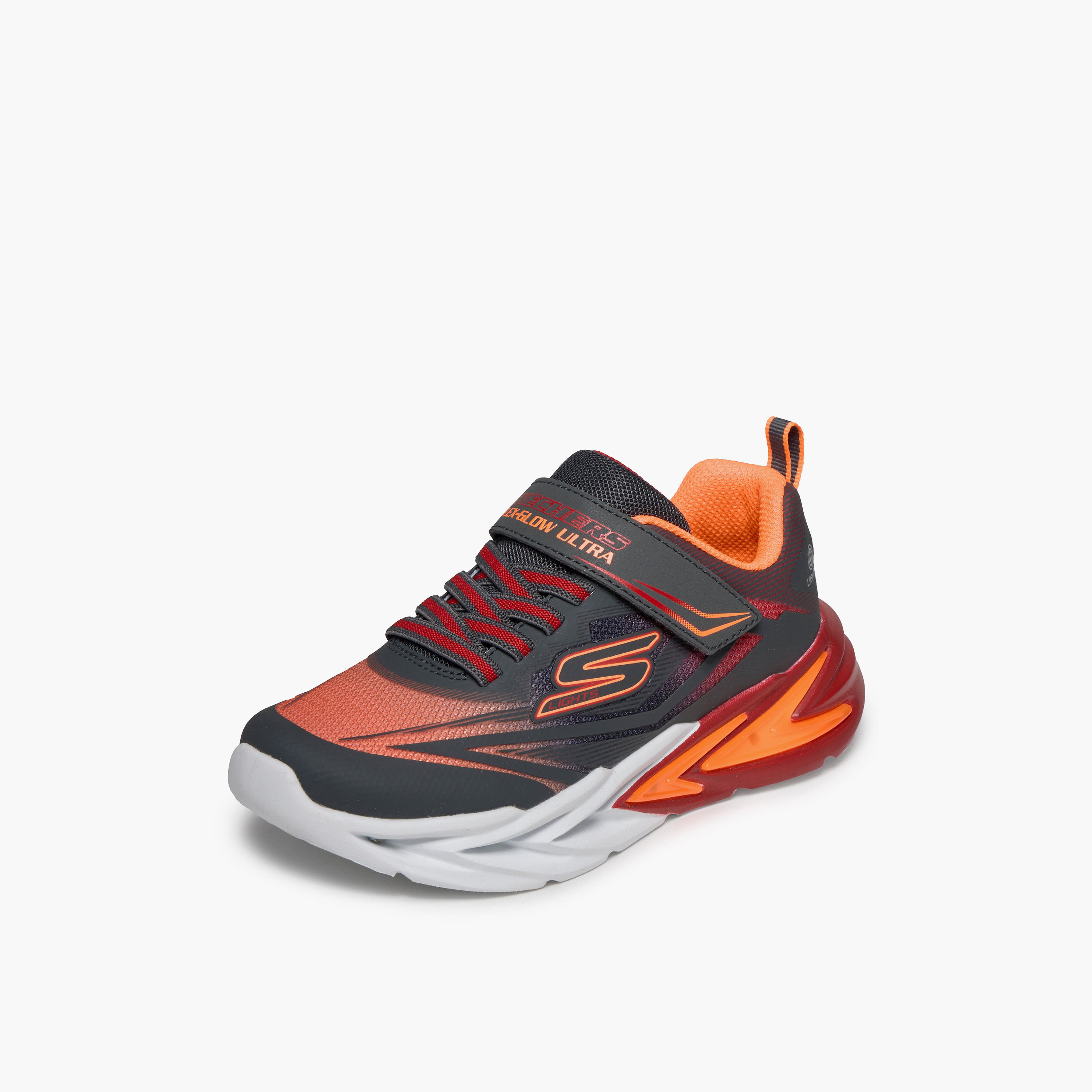 Skechers Boys FLEX-GLOW ULTRA Hook & Loop Sneakers - 400139L-CCRD-CP-boys-shoes-sneakers-image-5
