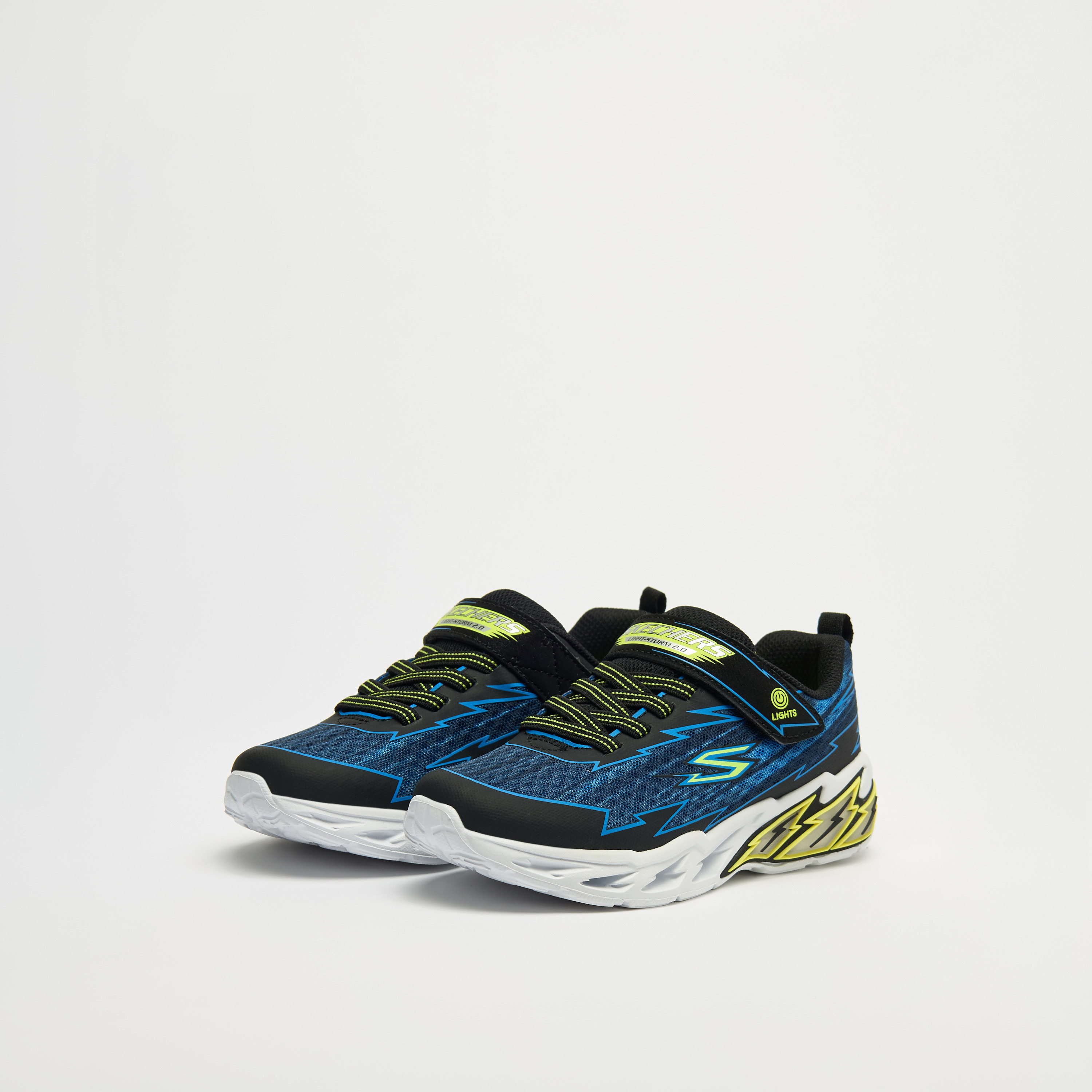 Skechers Boys Light Storm 2.0 Hook & Loop Sneakers 400149L | OE-boys-shoes-sneakers-image-2