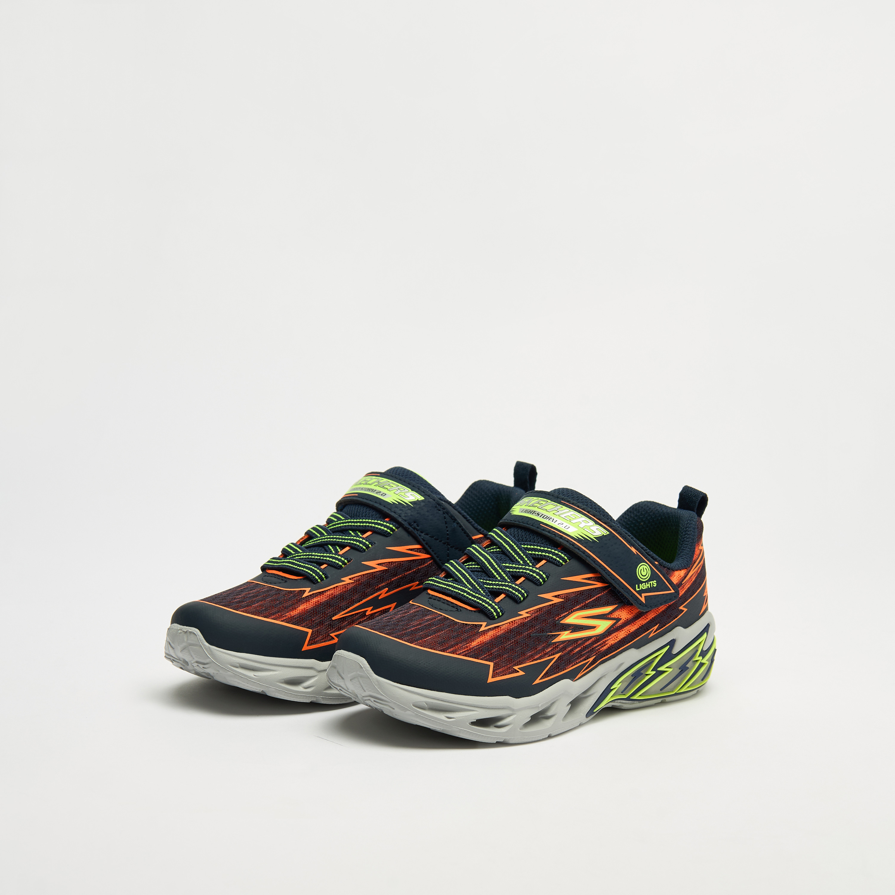 Skechers Boys Light Storm 2.0 Hook & Loop Sneakers 400149L | OE-boys-shoes-sneakers-image-2