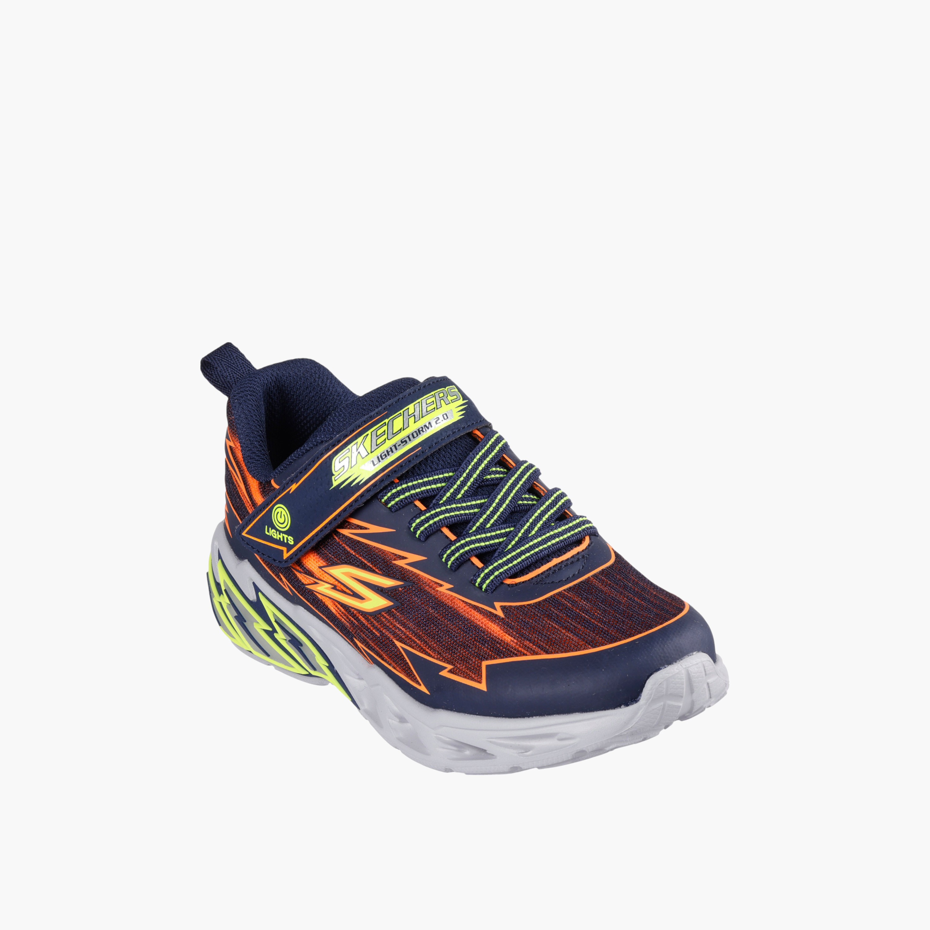 Skechers Boys LIGHT STORM 2.0 Hook & Loop Cushioned Sole Light-Up Sports Shoes-boys-shoes-sneakers-image-1