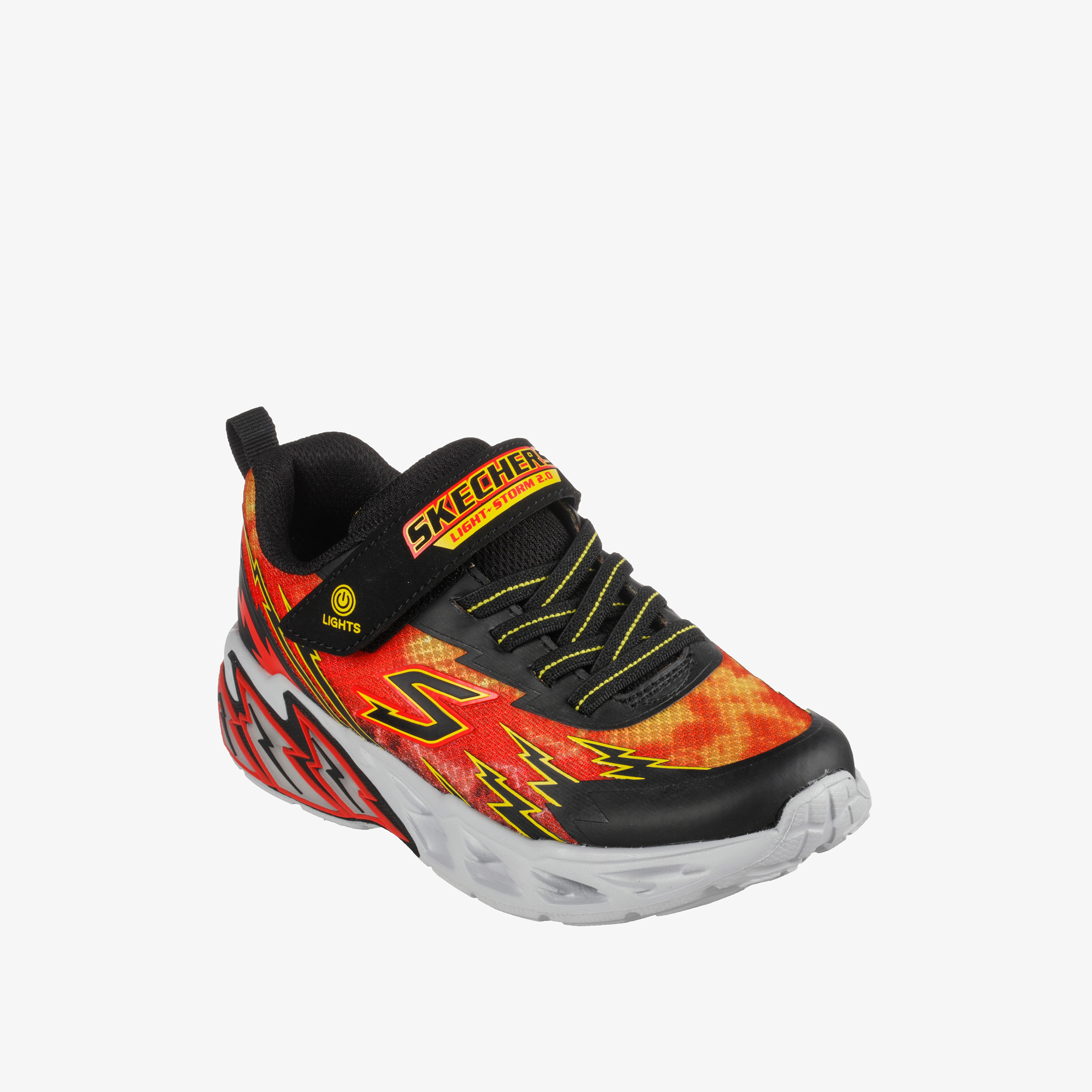 حذاء رياضي بنعل مبطّن وشريط إغلاق وإضاءة وطبعات للأطفال من سكتشرز-sports-boys-shoes-image-1