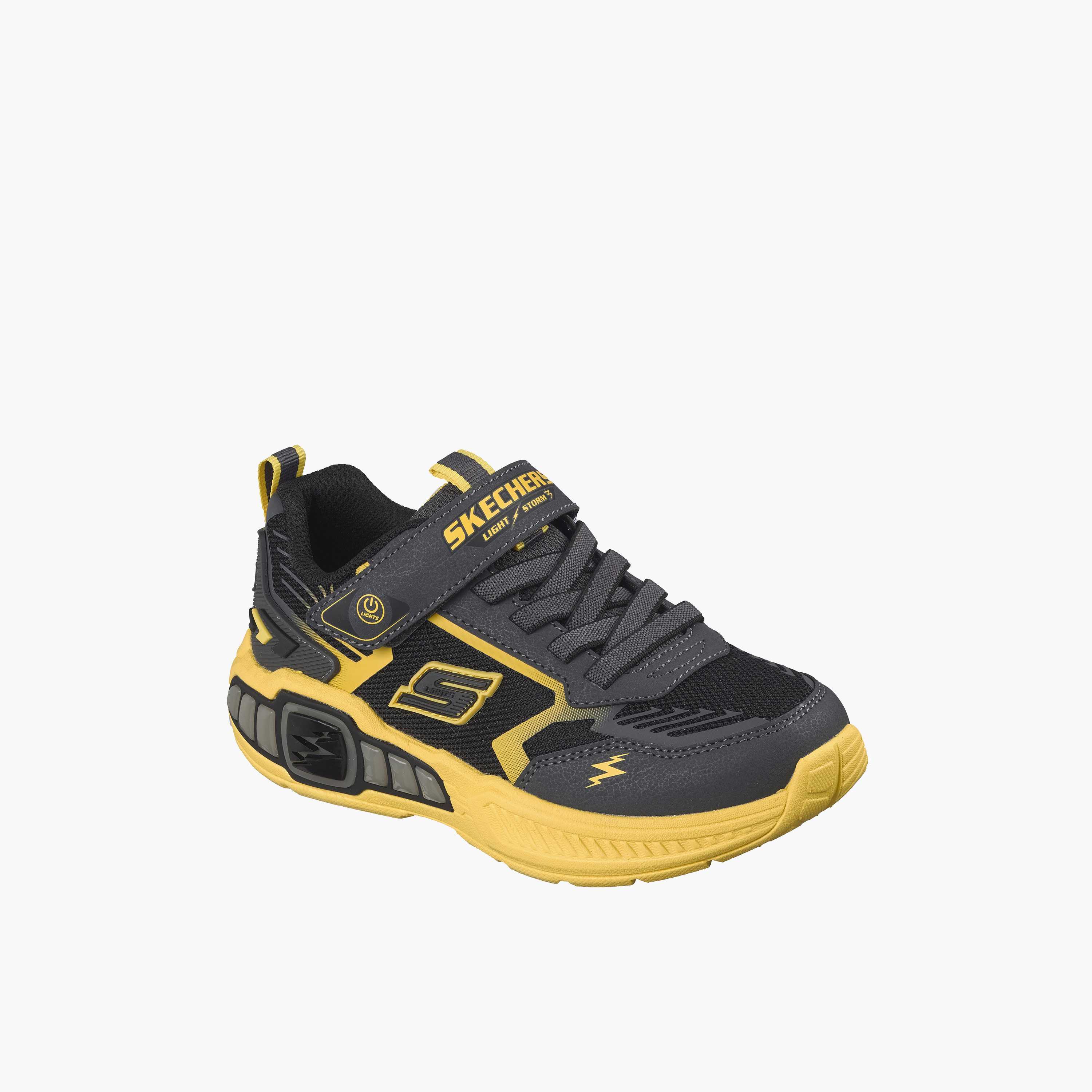 Skechers Boys LIGHT STORM 3 Hook & Loop Light-Up Ankle Sneakers-boys-shoes-sneakers-image-1