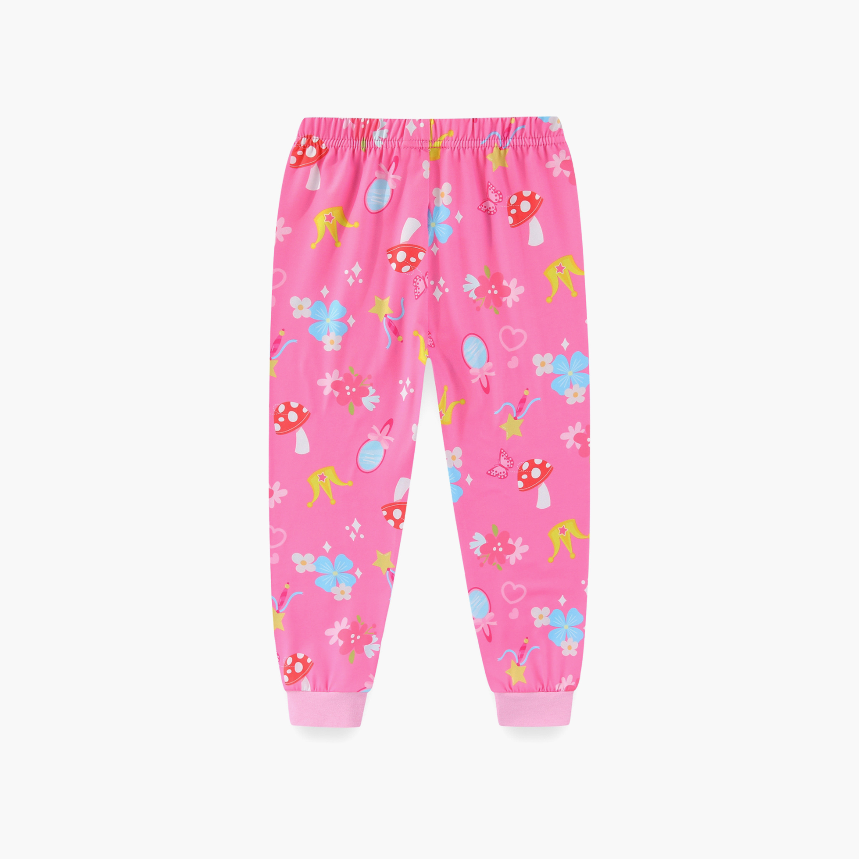 Babyqlo Cotton Fairy Magic Printed Long Sleeves Glow T-Shirt & Pyjamas Set-baby-girls-clothing-nightwear-pyjamasets-image-6