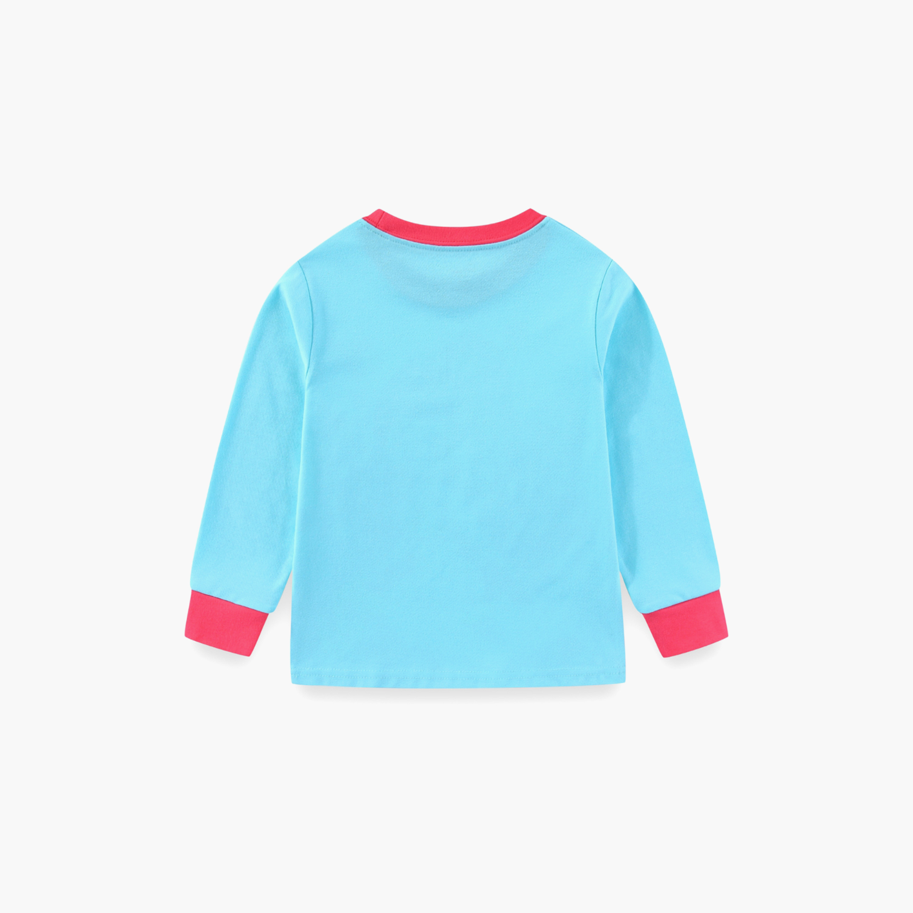 Babyqlo Cotton Fantasy Mermaid Printed Long Sleeves Glow T-Shirt & Pyjamas Set-baby-girls-clothing-nightwear-pyjamasets-image-5