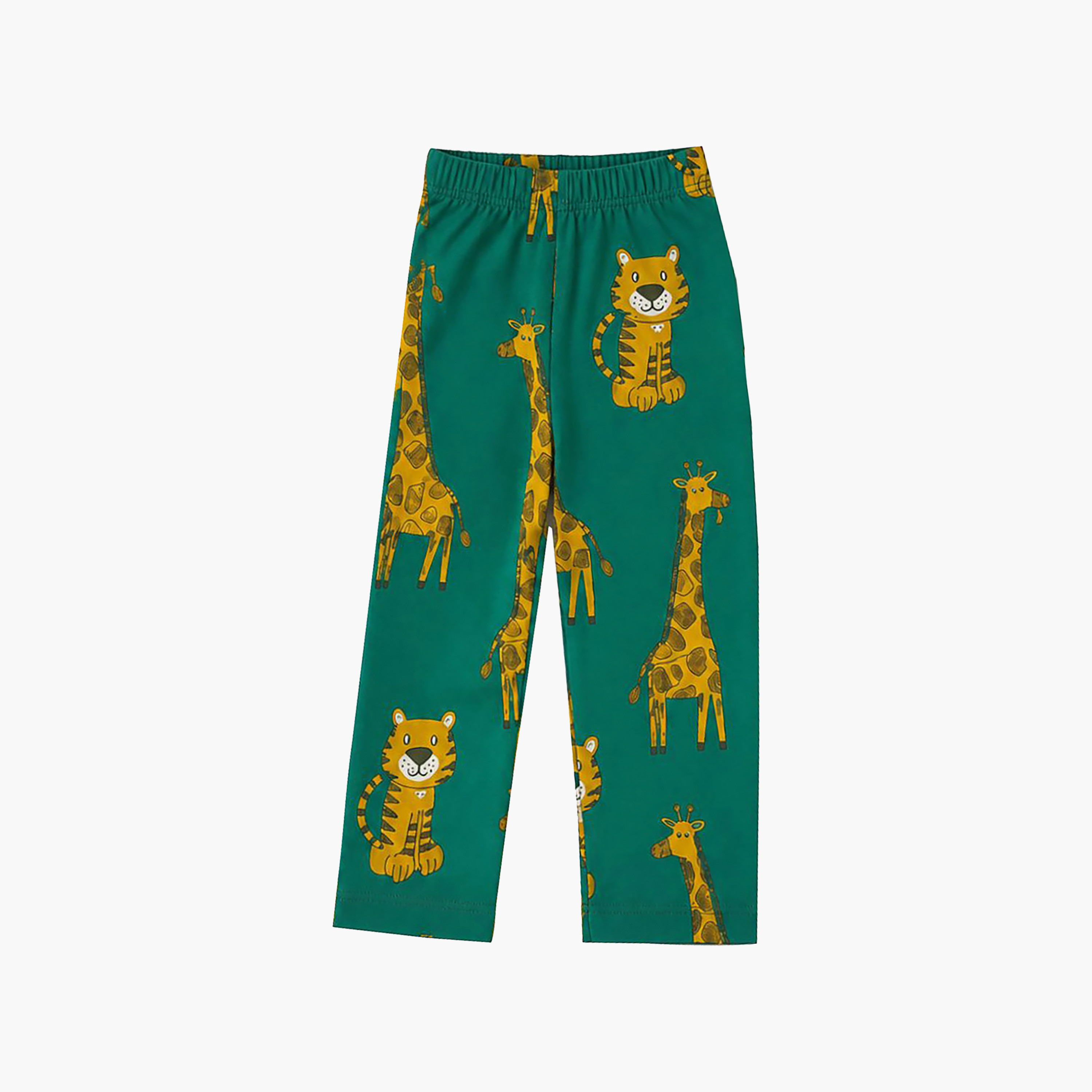 طقم تيشرت بأكمام قصيرة وبنطال بيجامة بطبعة الزرافة والنمر من بيبي كلو-boys-clothing-setsandcoords-image-8