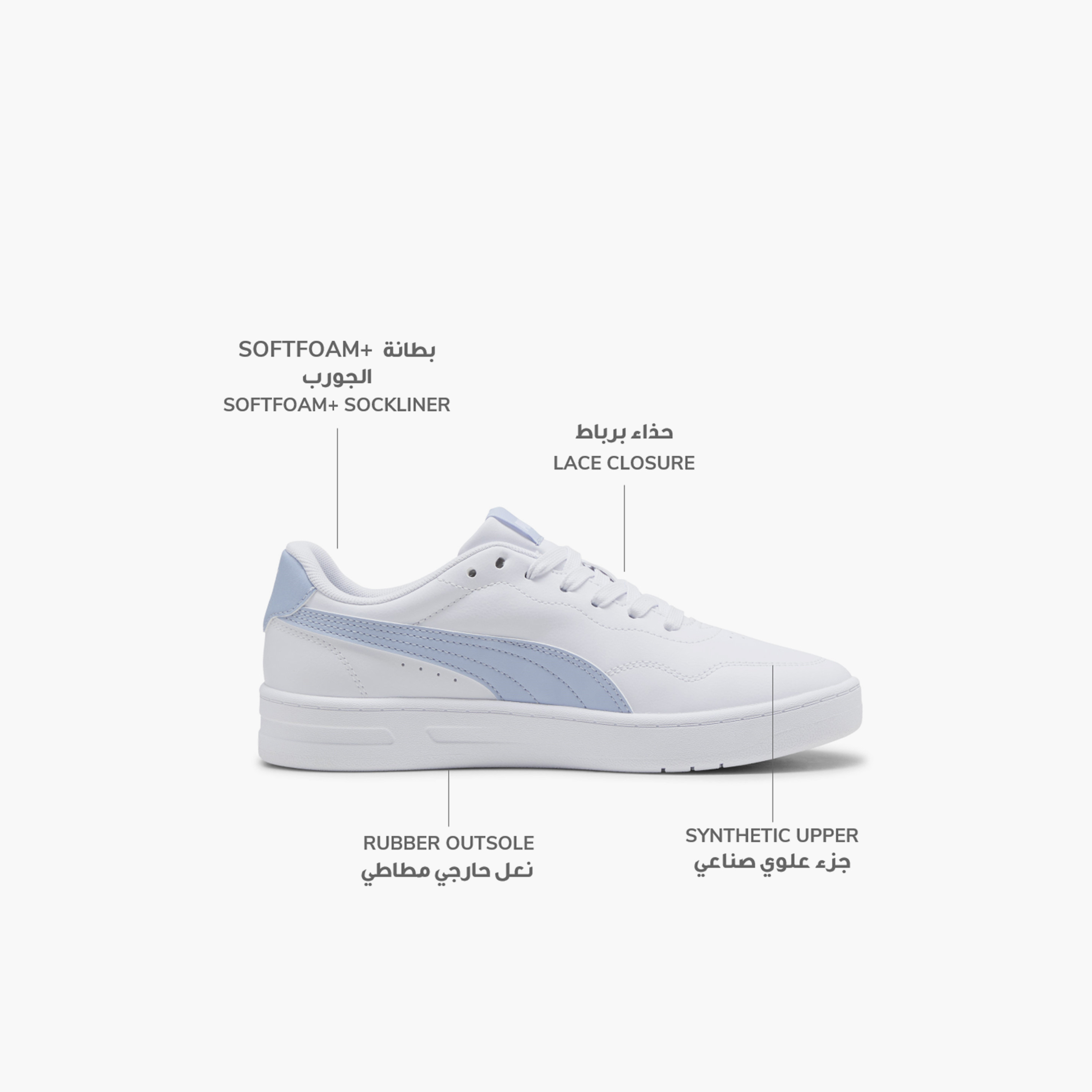 Puma Women Court Lally Lace-Up Sneakers-sports-women-shoes-image-2