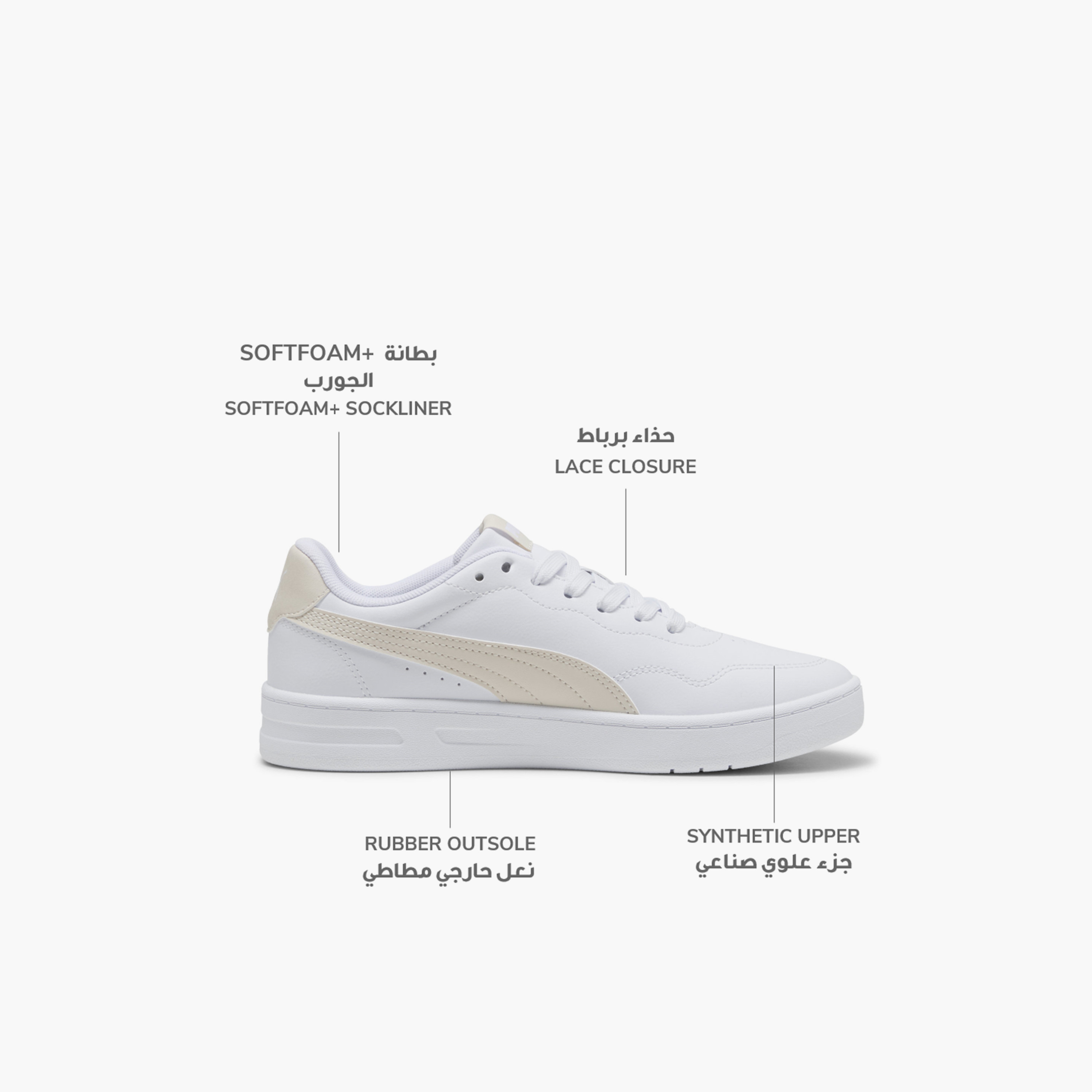 Puma Women Court Lally Lace-Up Low Ankle Sneakers-sports-women-shoes-image-2