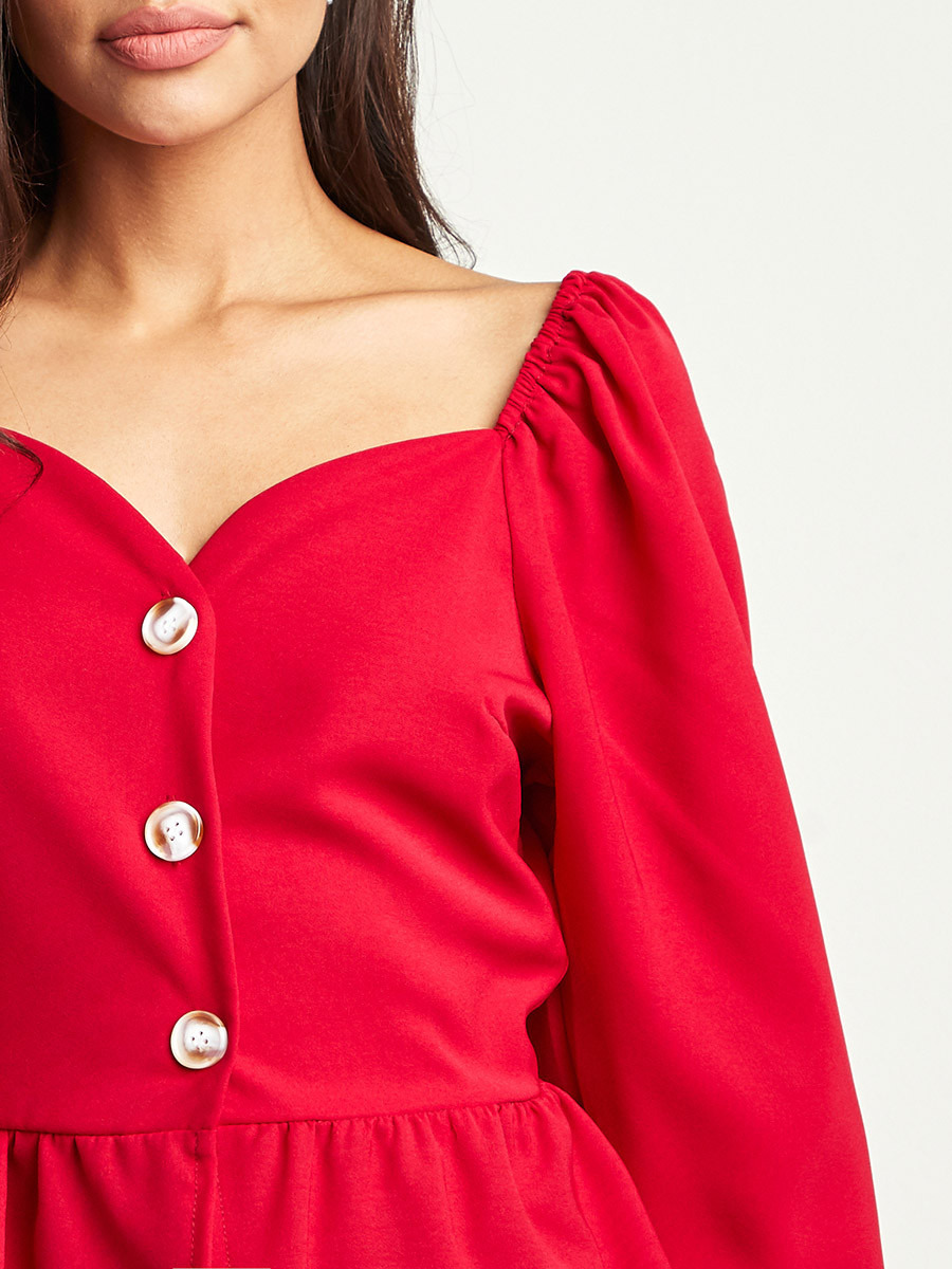 Styli Button Closure Sweetheart Neck Peplum Blouse-women-clothing-shirtsandblouses-blouses-image-4