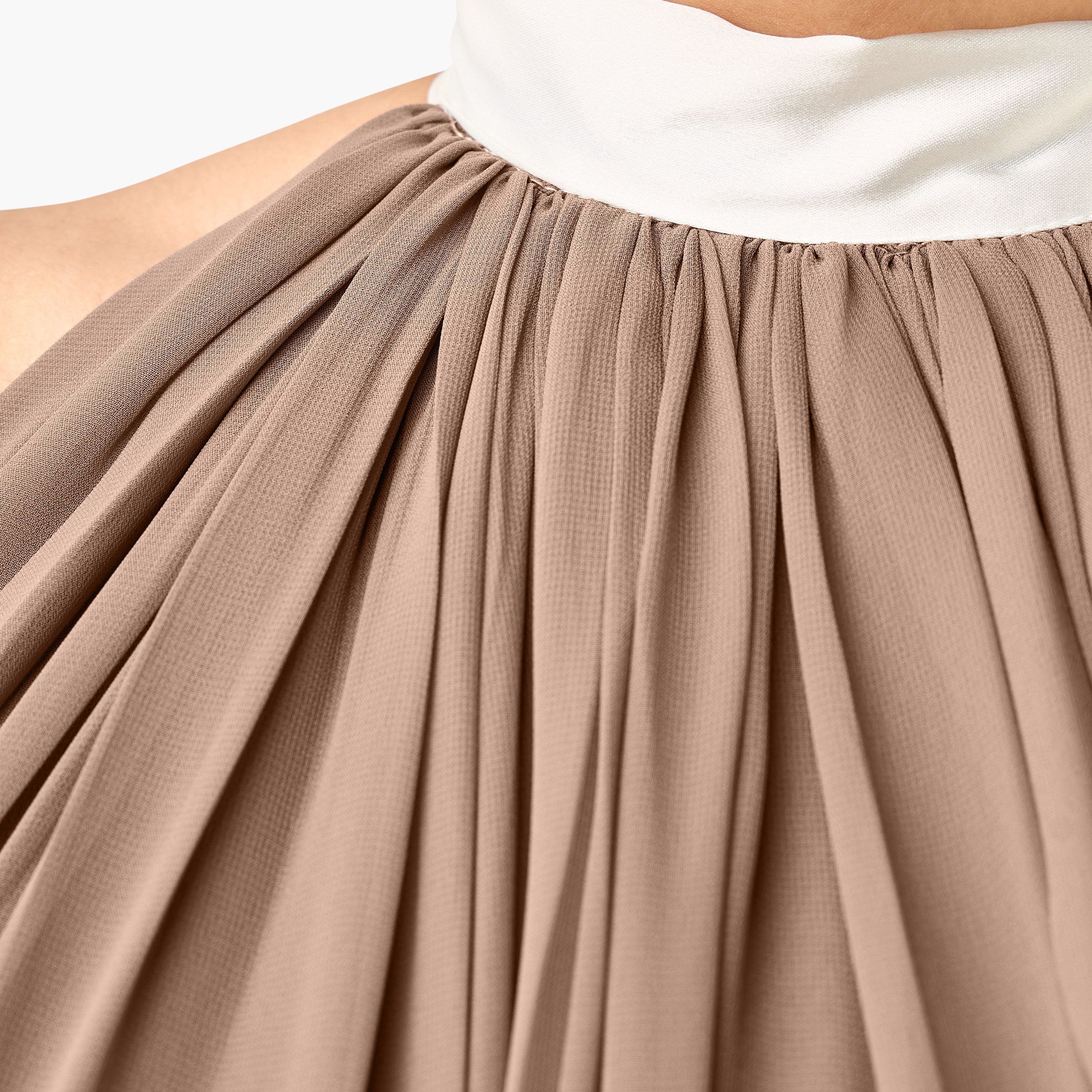 فستان سادة دون أكمام بتصميم شبه منحرف وياقة عالية من جولدن أبل-women-clothing-dresses-image-10