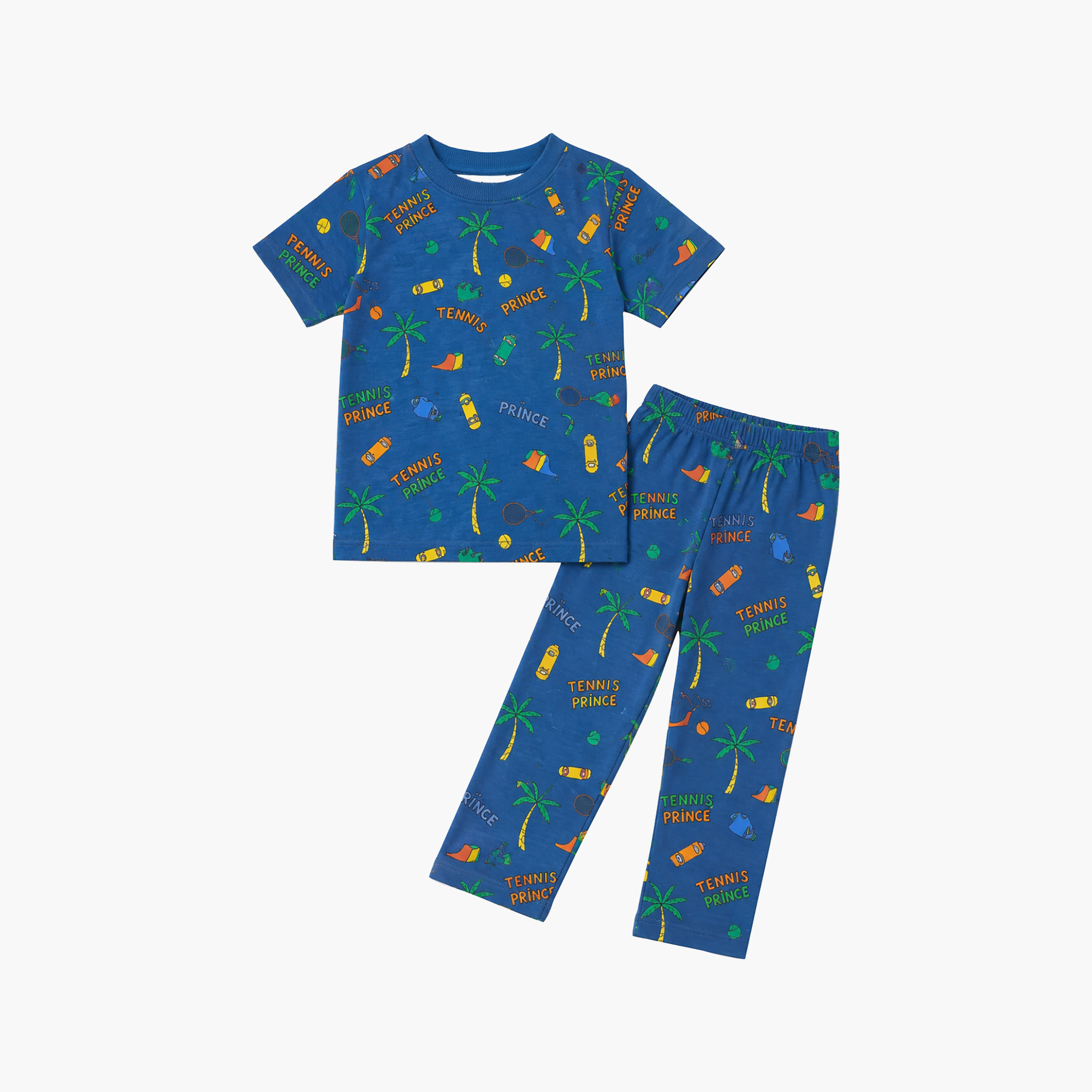 طقم تيشرت بأكمام قصيرة وبنطال بيجامة بتصميم رياضة النجوم من بيبي كلو-boys-clothing-setsandcoords-image-6