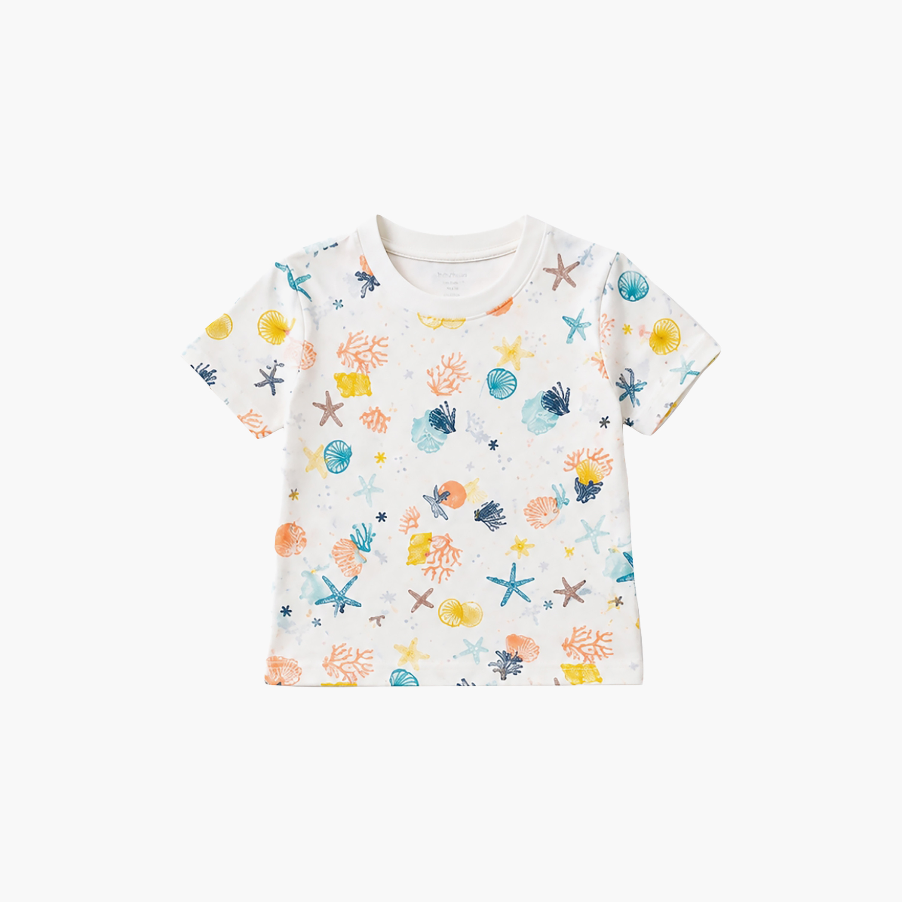 Babyqlo Seashell & Starfish Print Short Sleeves T-Shirt & Pyjama Set-baby-girls-clothing-setsandcoords-image-7