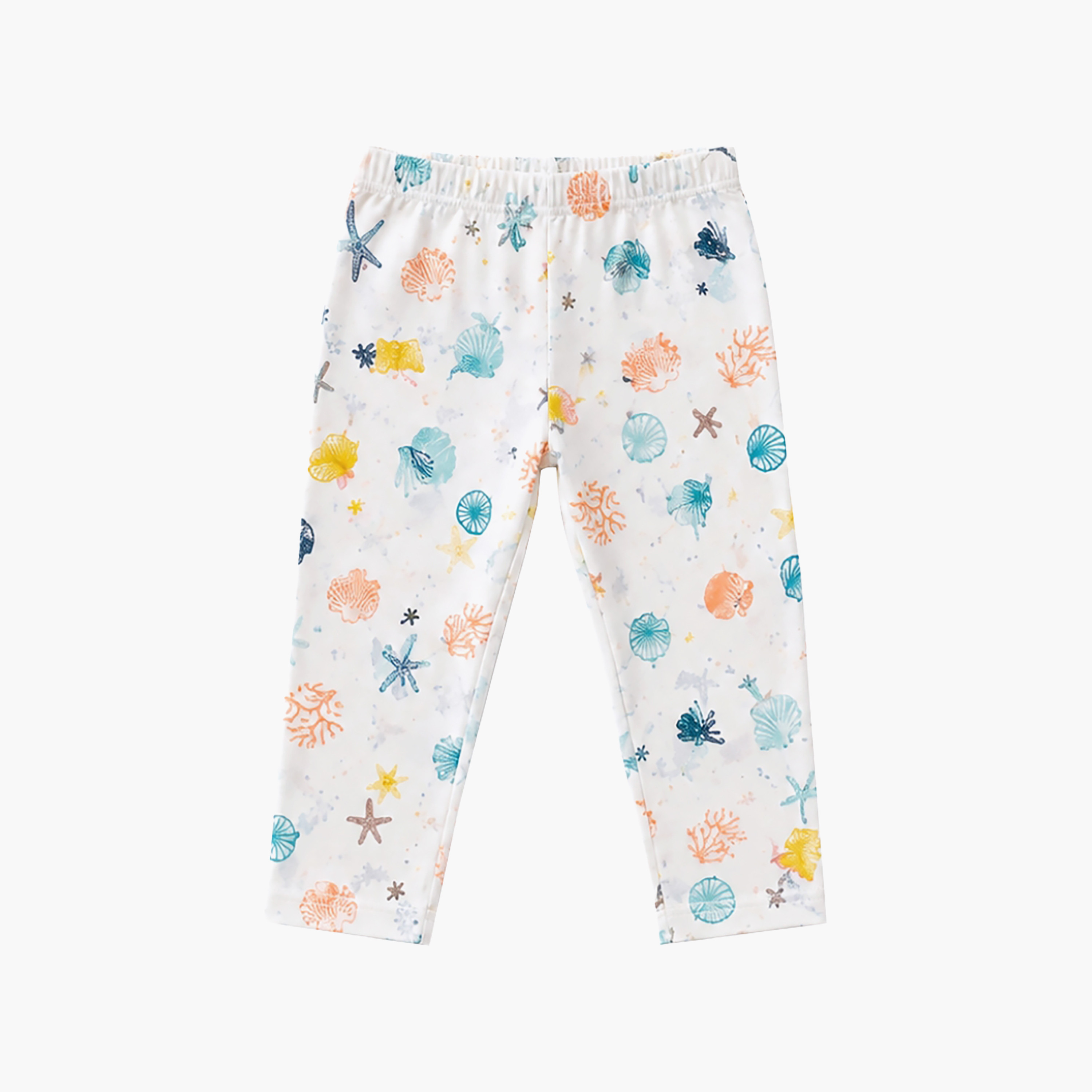 Babyqlo Seashell & Starfish Print Short Sleeves T-Shirt & Pyjama Set-baby-girls-clothing-setsandcoords-image-8
