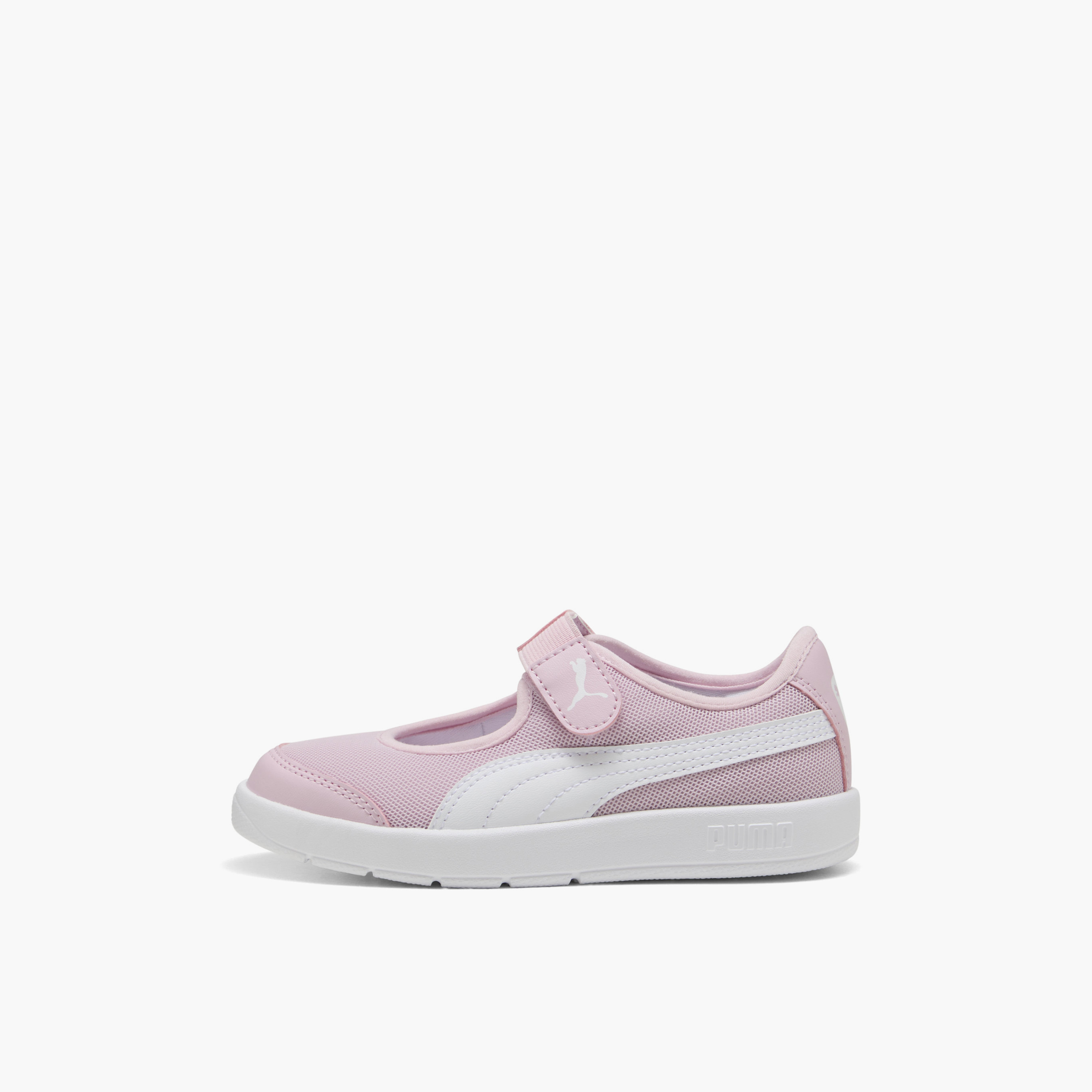 Puma Girls Courtflex v3 Lina V Hook & Loop Ankle Sneakers-sports-girls-shoes-image-2