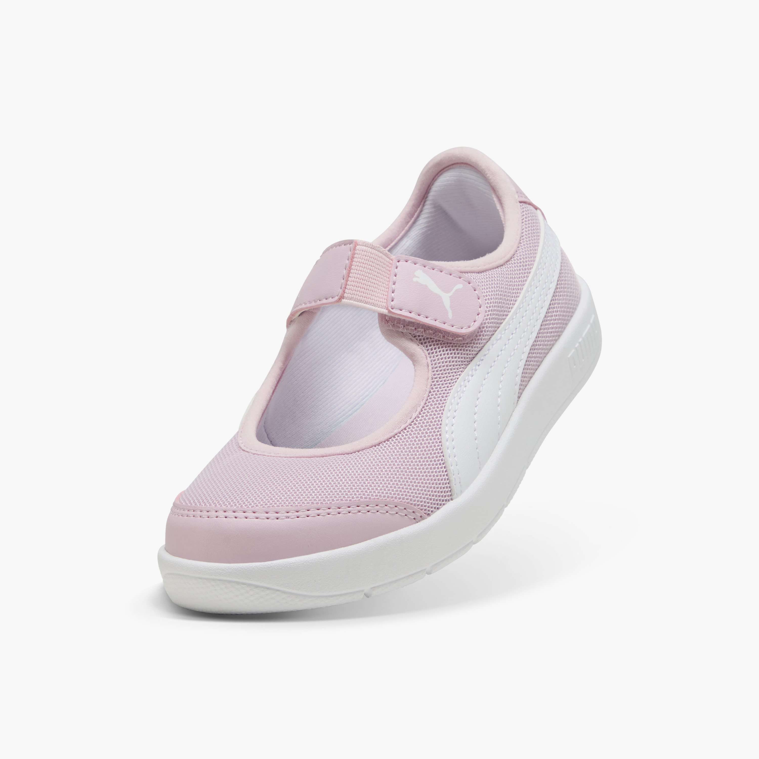 Puma Girls Courtflex v3 Lina V Hook & Loop Ankle Sneakers-sports-girls-shoes-image-4