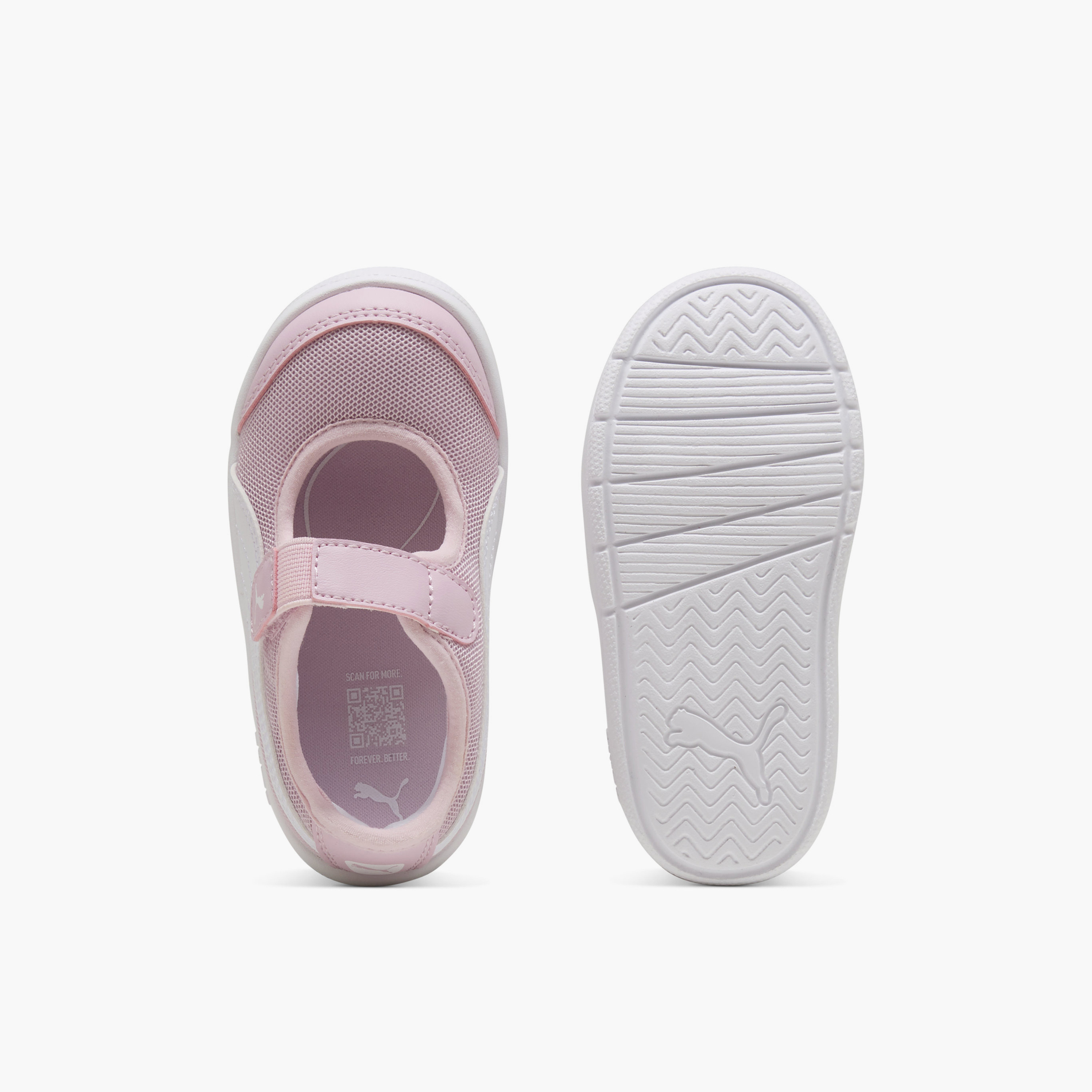Puma Courtflex v3 Lina V Ankle Sneakers with Hook & Loop Closure-baby-girls-shoes-closedshoes-image-3