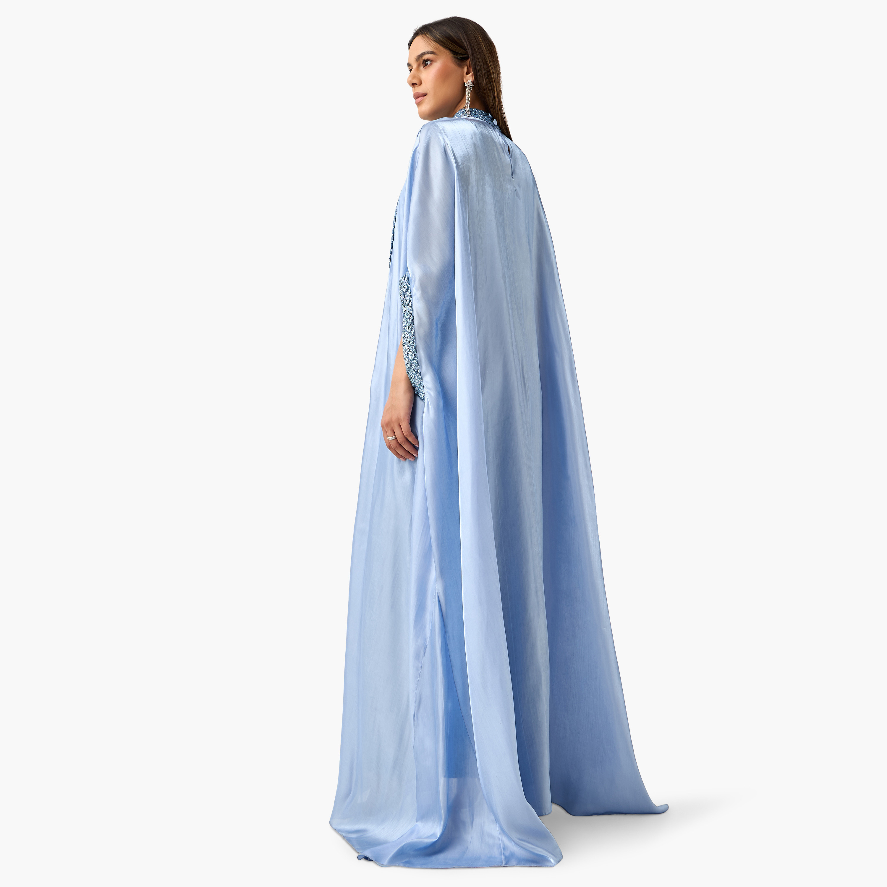 فستان بارز الملمس دون أكمام مع رداء من جولدن آبل-women-clothing-dresses-image-3