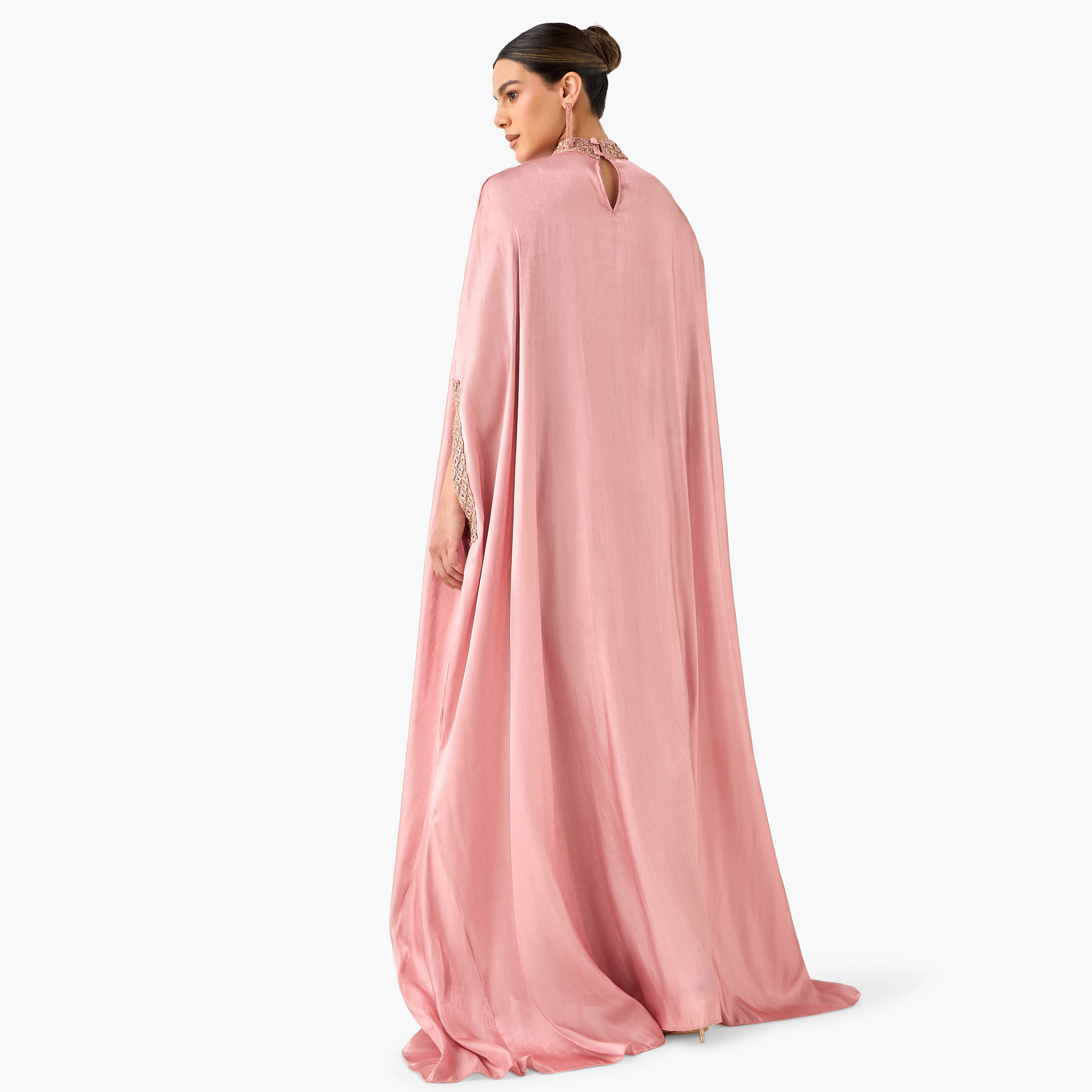 فستان بارز الملمس دون أكمام مع رداء من جولدن آبل-women-clothing-dresses-image-14