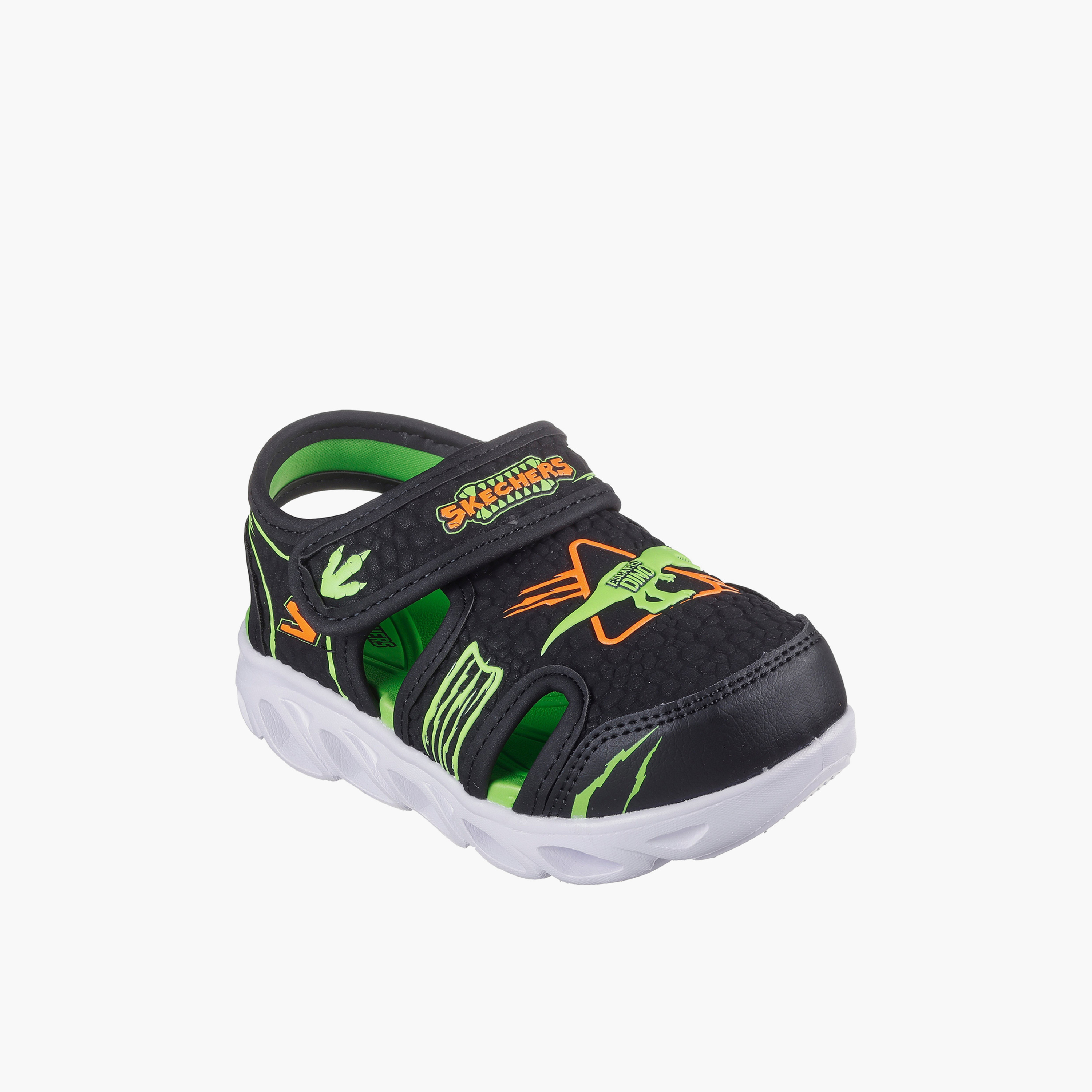 Skechers HYPNO-SPLASH Sandals with Hook & Loop Closure - 400612N-BKLM-CP-baby-boys-shoes-sandals-image-1