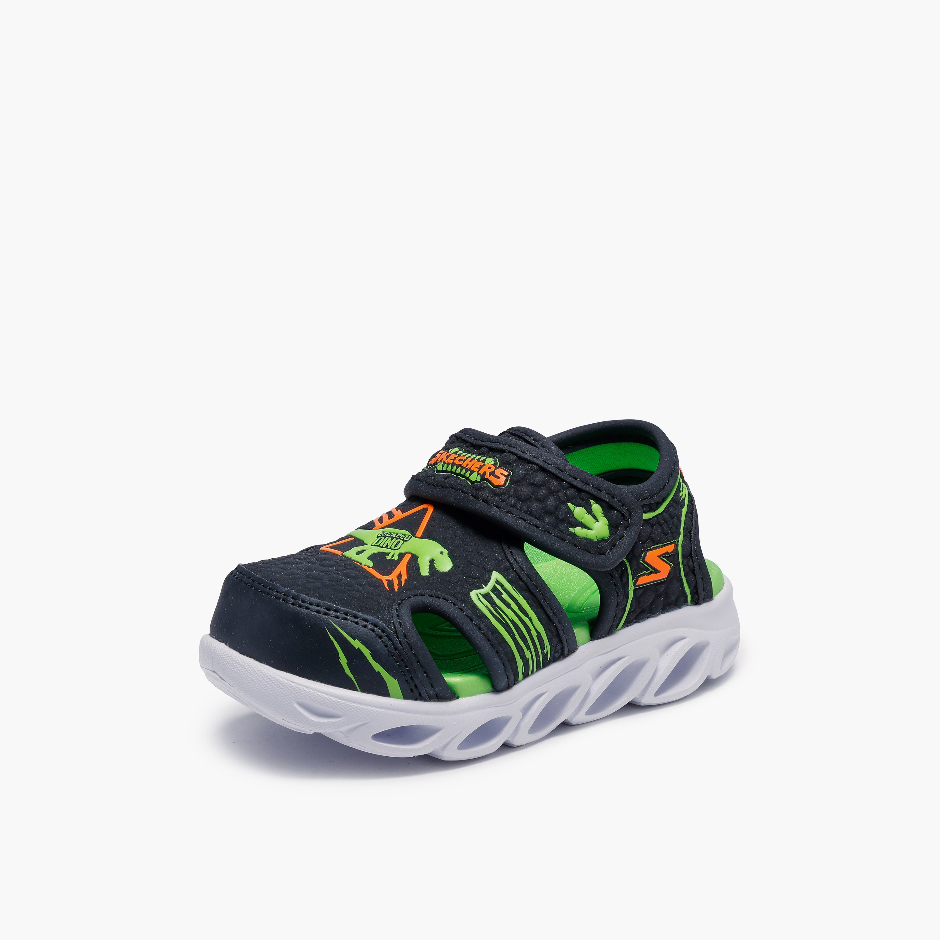 Skechers HYPNO-SPLASH Sandals with Hook & Loop Closure - 400612N-BKLM-CP-baby-boys-shoes-sandals-image-4
