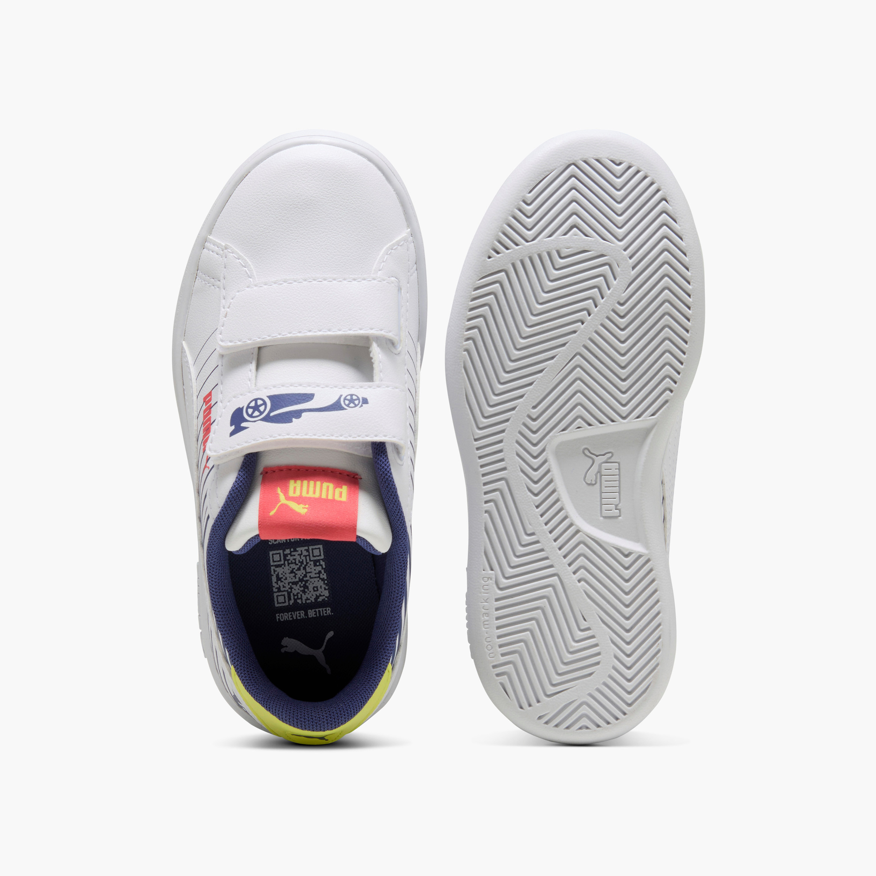 Puma Kids' SMASH 3.0 POISED 2 RACE V PS Sneakers with Hook and Loop Closure - 40065701-boys-shoes-sneakers-image-4