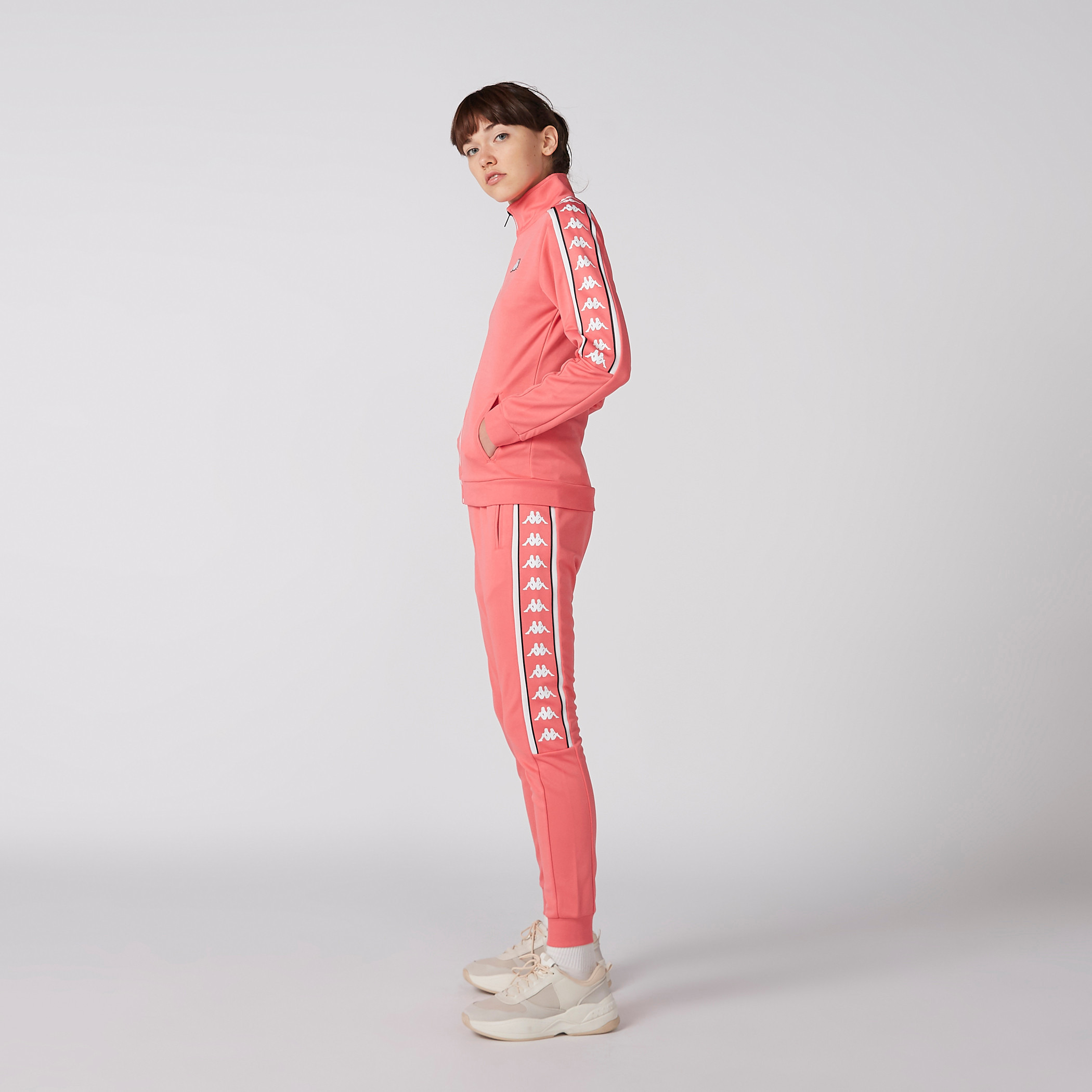 Pink best sale kappa tracksuit