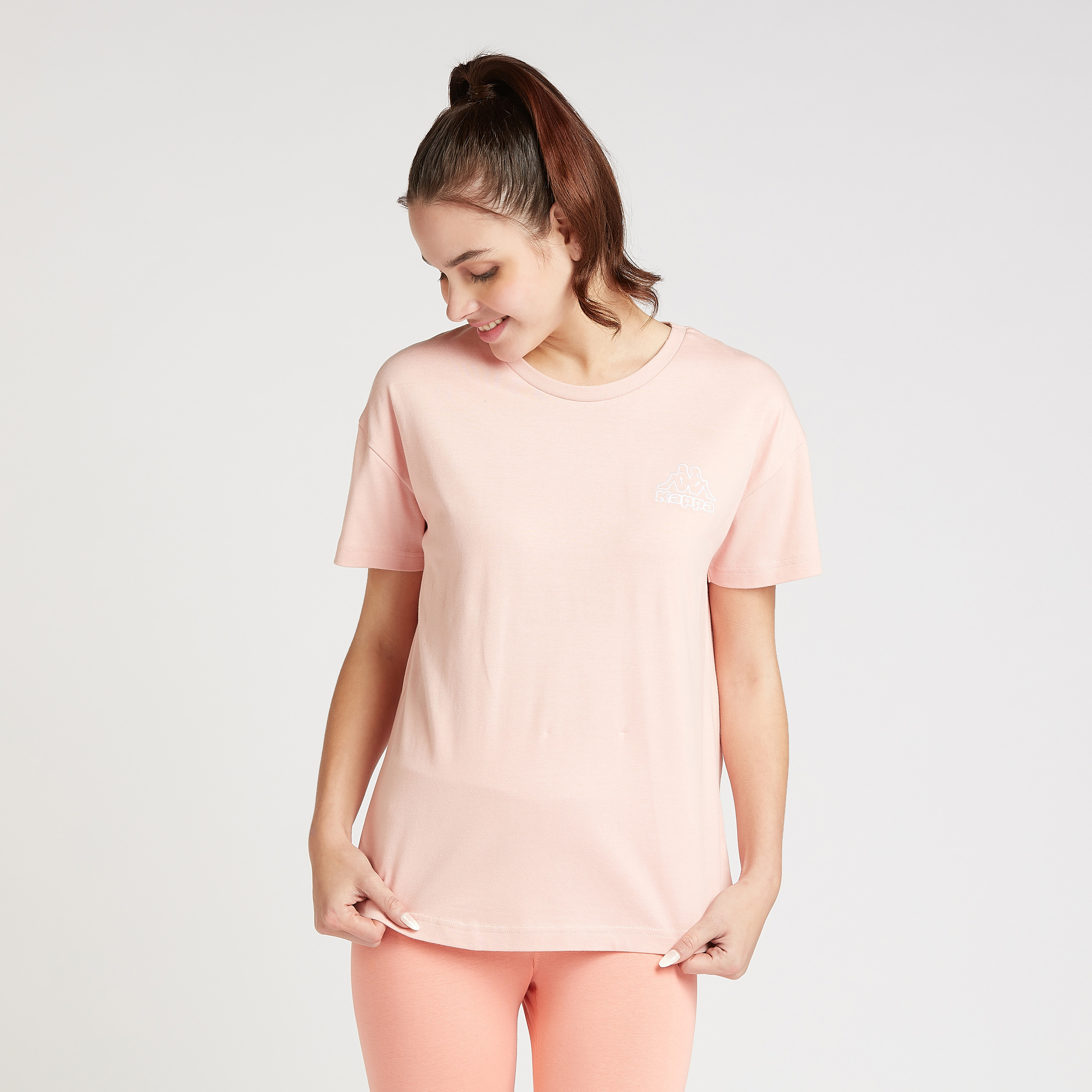 Pink kappa store t shirt