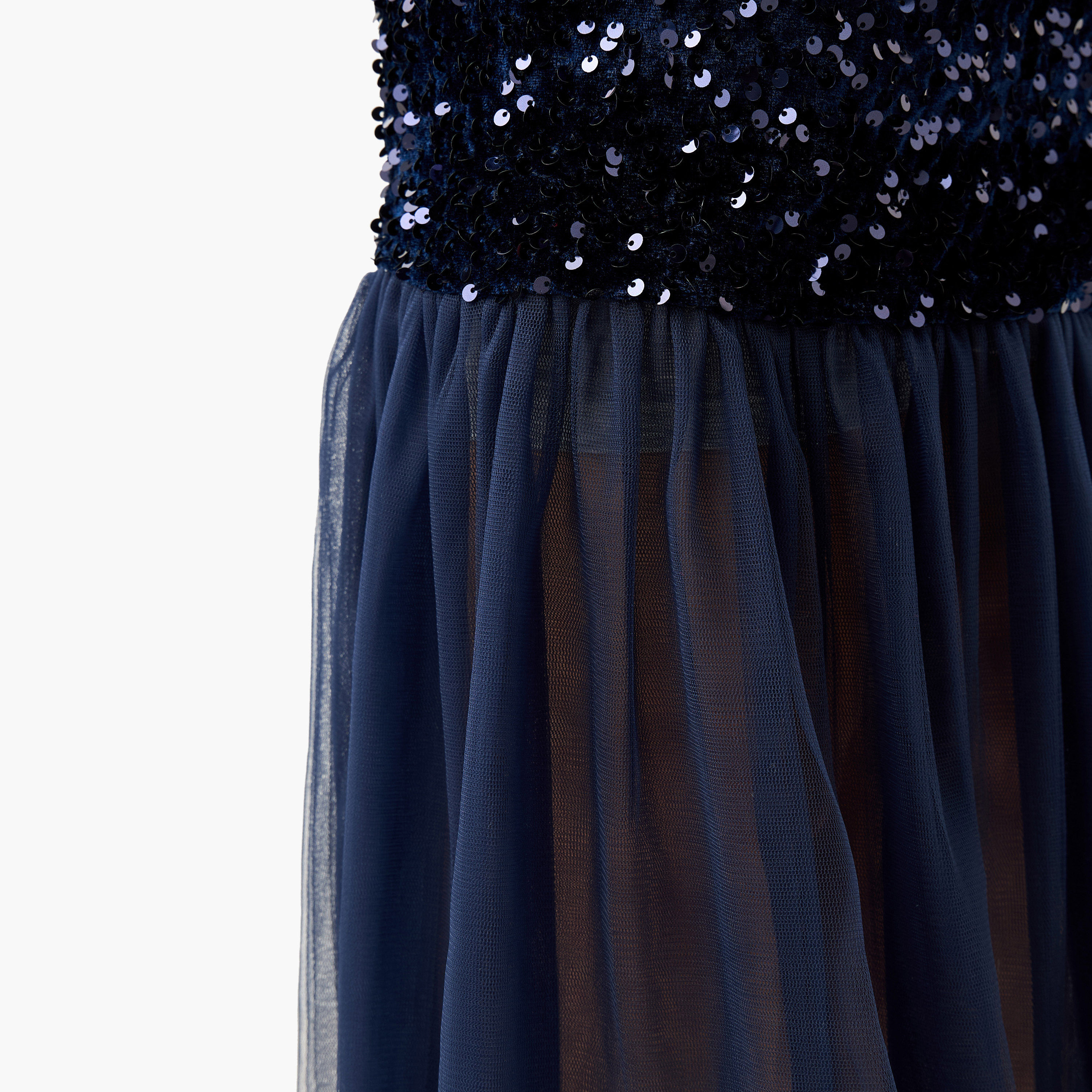 فستان مزين بالترتر بكتف واحد وتفاصيل تول من جولدن أبل-women-clothing-dresses-image-5