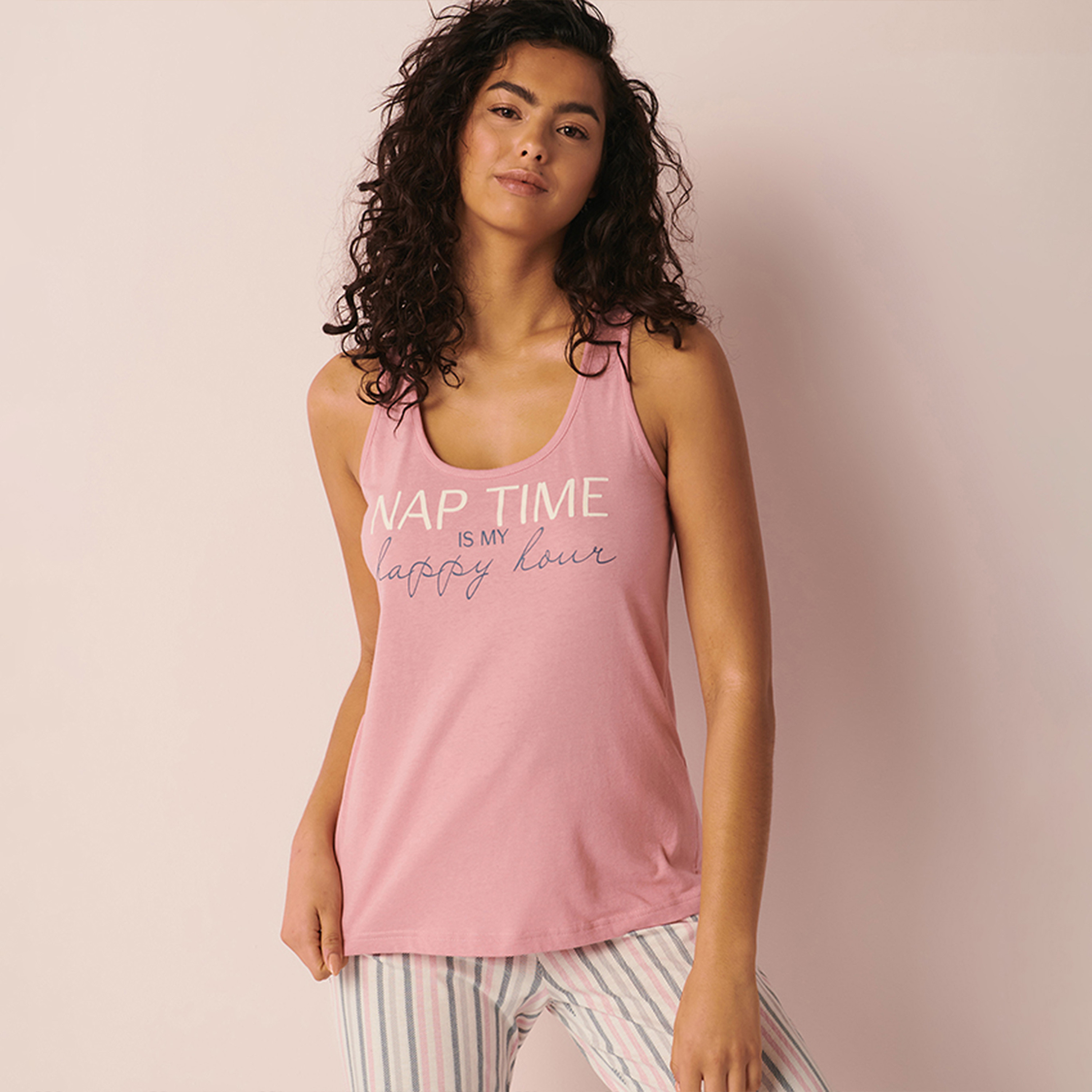 La Vie En Rose Women's Scoop Neck  Tank Tops-women-clothing-nightwear-pyjamas-tops-image-2