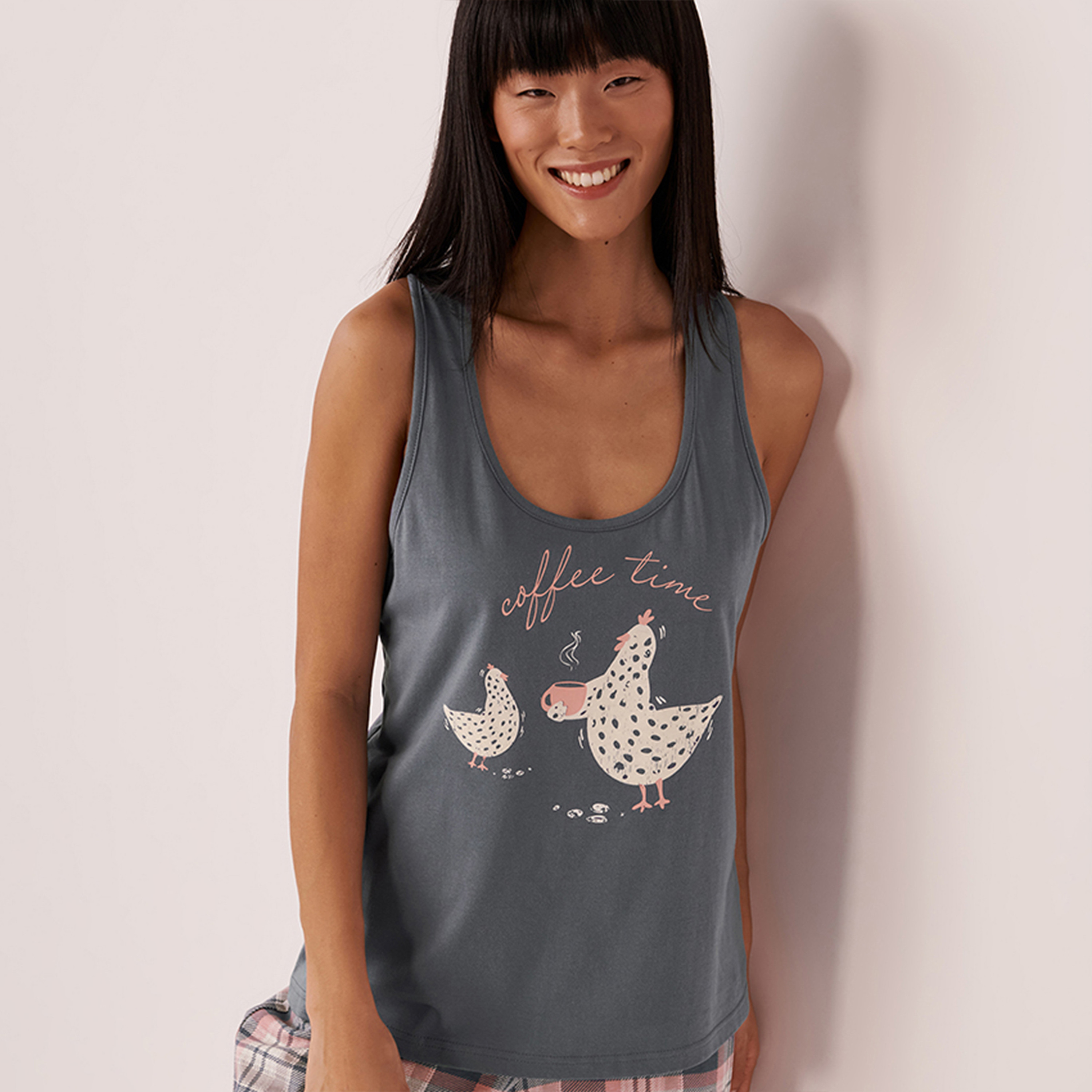 La Vie En Rose Women's Scoop Neck  Tank Tops-women-clothing-nightwear-pyjamas-tops-image-3
