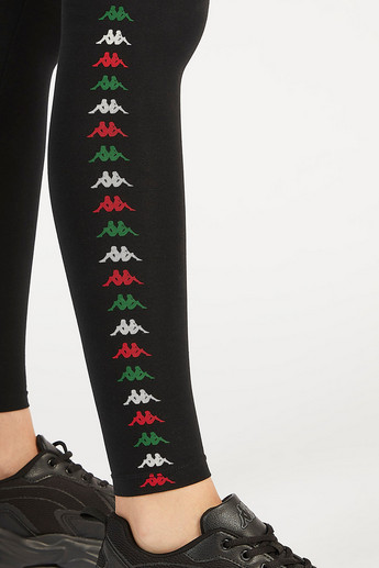 Sustainable Kappa Logo Print Leggings with Elasticated Waistband