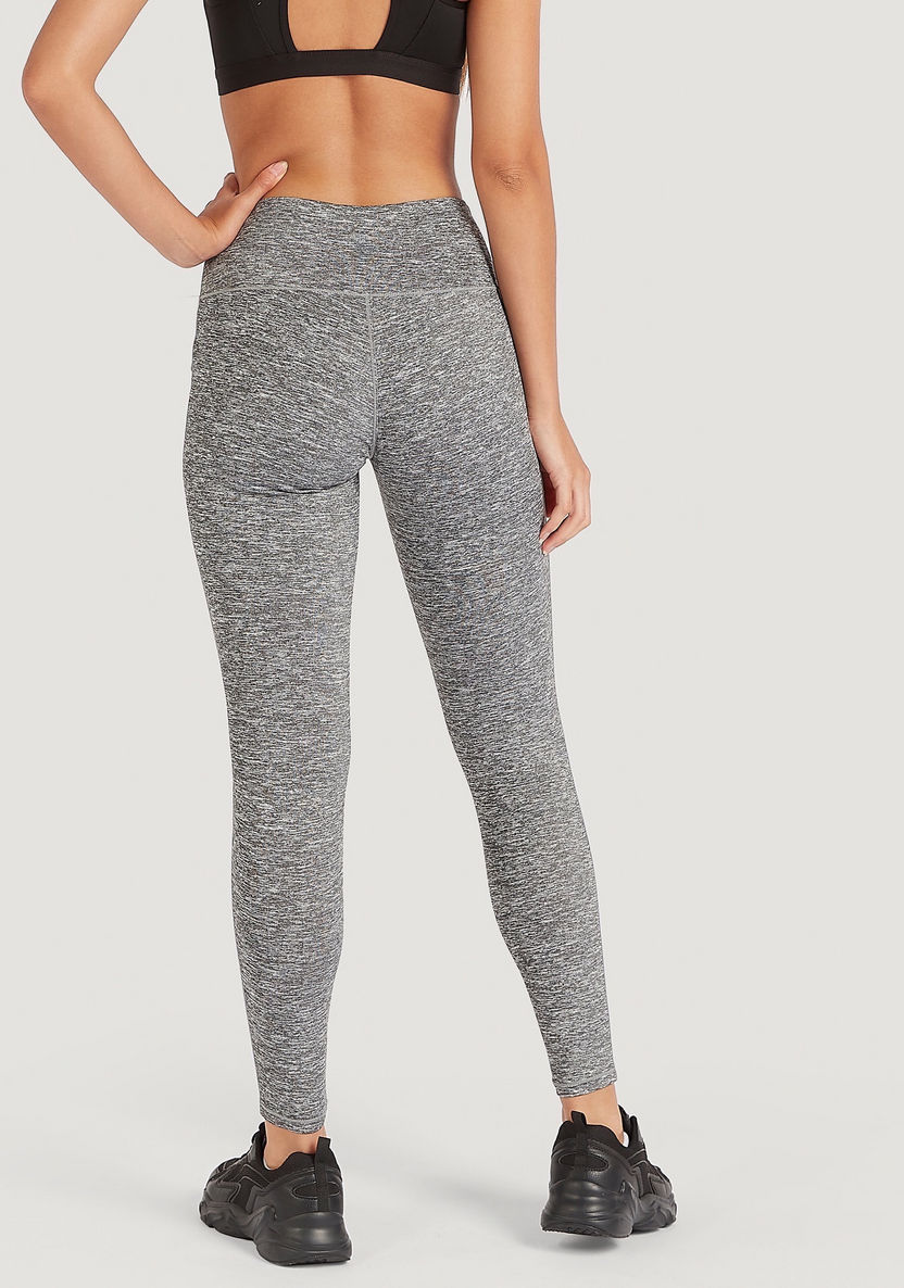 Kappa Solid Leggings with Elasticised Waistband-Bottoms-image-3