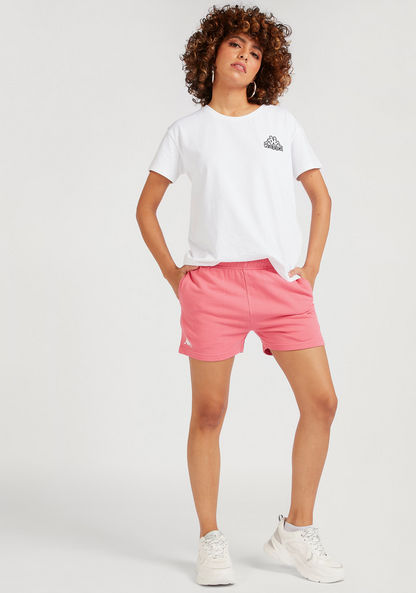 Solid Kappa Shorts with Elasticated Waistband
