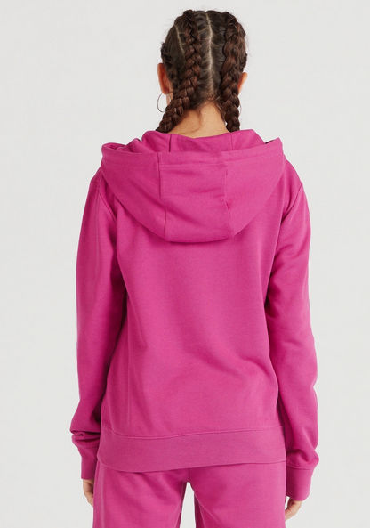 Kappa Printed Hooded Sweatshirt with Long Sleeves