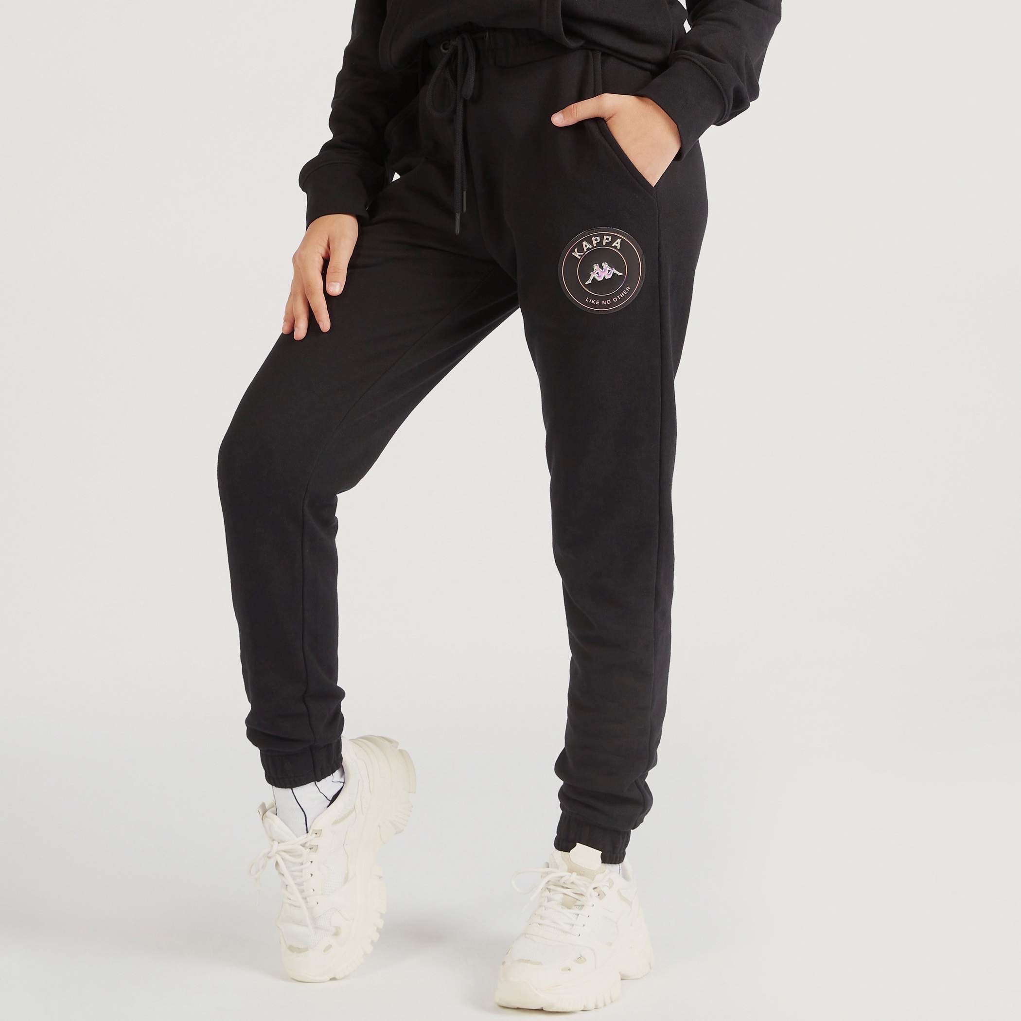Shop Solid Kappa Joggers with Drawstring Closure Online | Centrepoint Kuwait