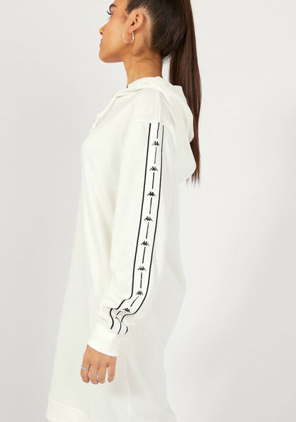 Kappa Solid Mini Jumper Dress with Long Sleeves and Tape Detail-Hoodies & Sweatshirts-image-1