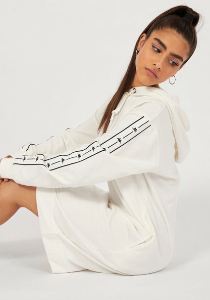 Kappa Solid Mini Jumper Dress with Long Sleeves and Tape Detail-Hoodies & Sweatshirts-image-4