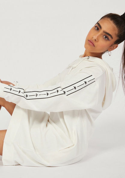 Kappa Solid Mini Jumper Dress with Long Sleeves and Tape Detail-Hoodies & Sweatshirts-image-5