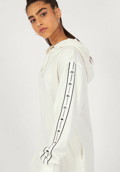 Kappa Solid Mini Jumper Dress with Long Sleeves and Tape Detail-Hoodies & Sweatshirts-image-6