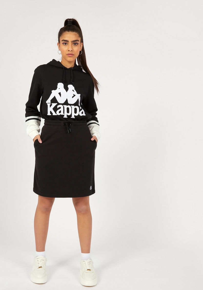 Kappa Printed Sweatshirt with Hood and Long Sleeves-Hoodies-image-1