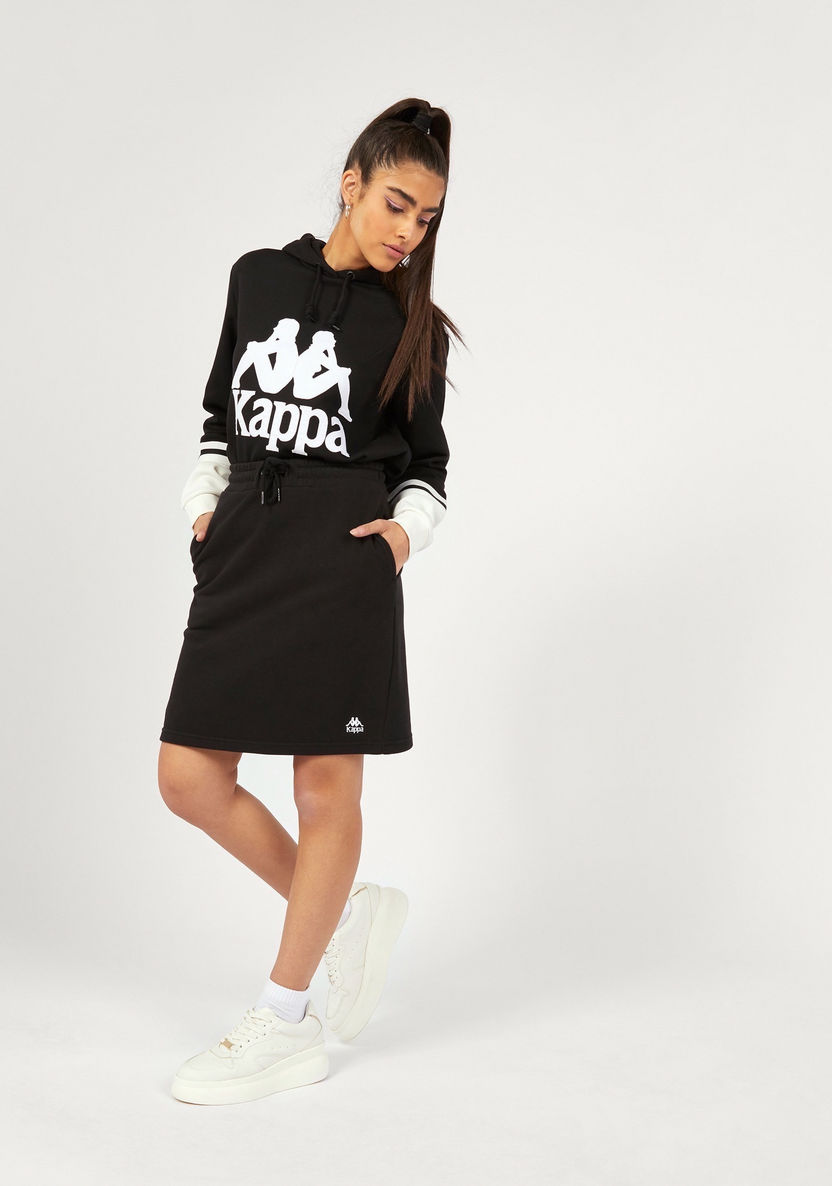 Kappa Printed Sweatshirt with Hood and Long Sleeves-Hoodies-image-4