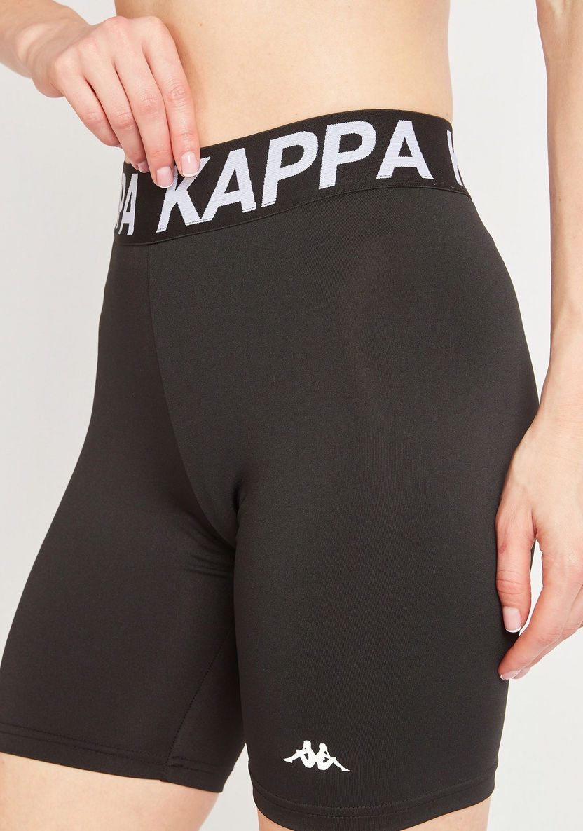 Kappa Logo Detail Cycling Shorts with Elasticised Waistband-Shorts-image-0