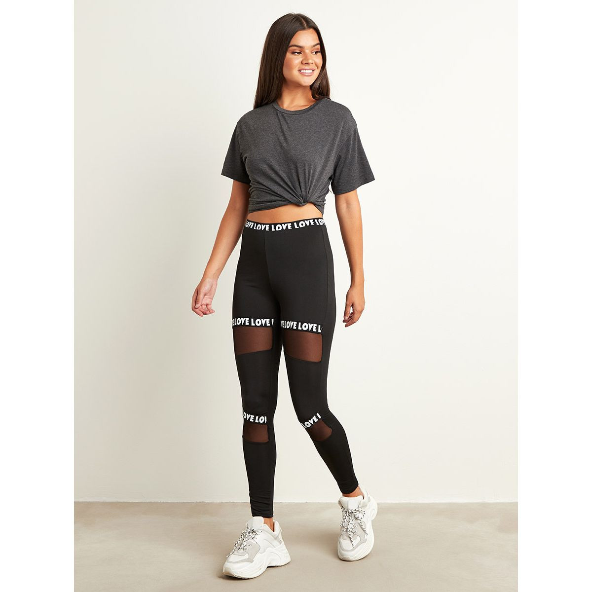 بنطلون ليقنز بتفاصيل شبكية من ستايلي-women-clothing-leggings-image-2