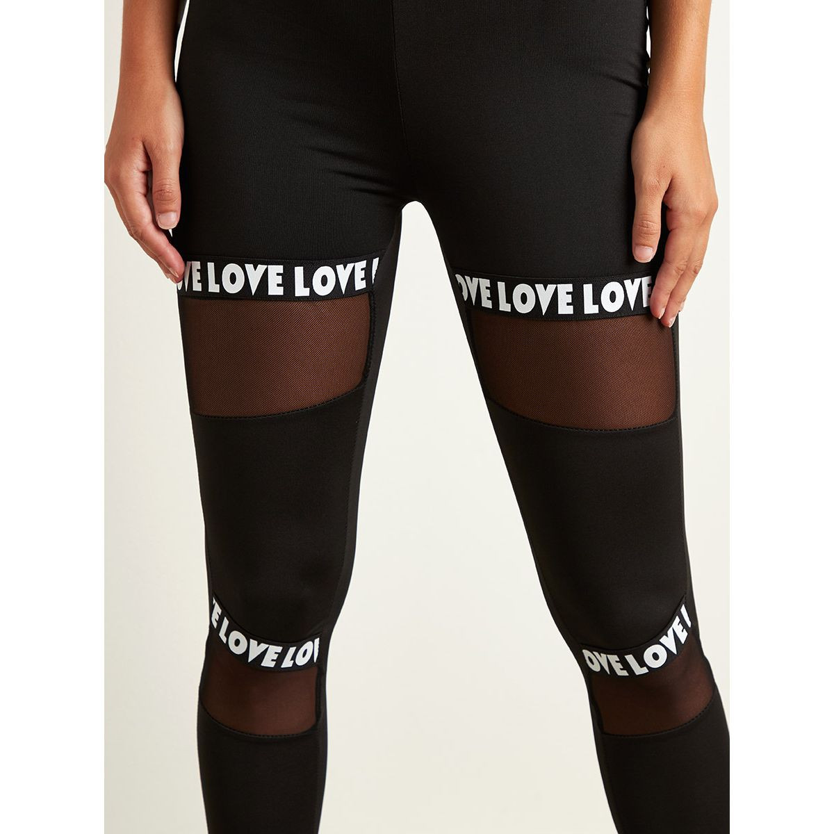 بنطلون ليقنز بتفاصيل شبكية من ستايلي-women-clothing-leggings-image-3