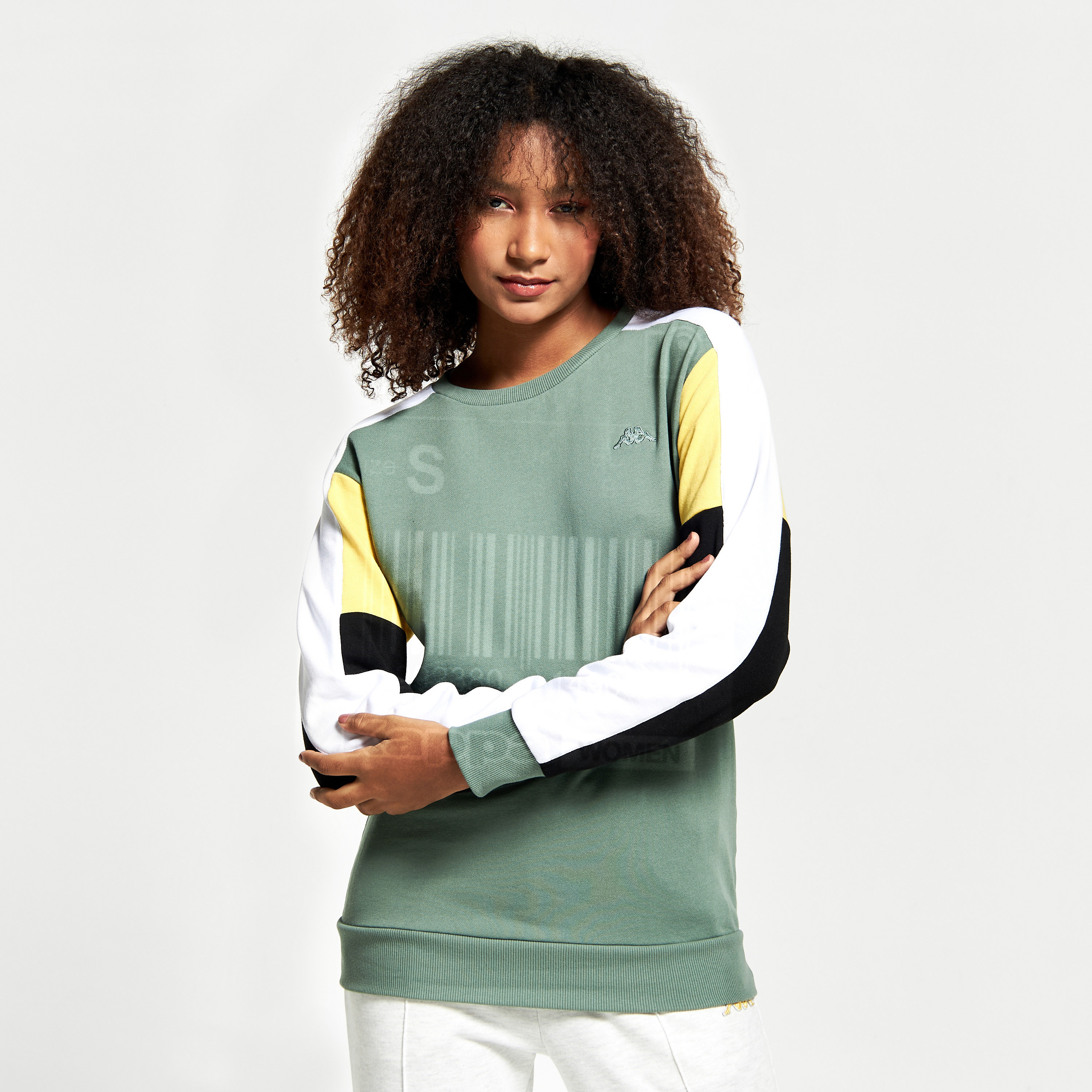 Buy Kappa Colourblock Cut and Sew Sweatshirt with Long Sleeves