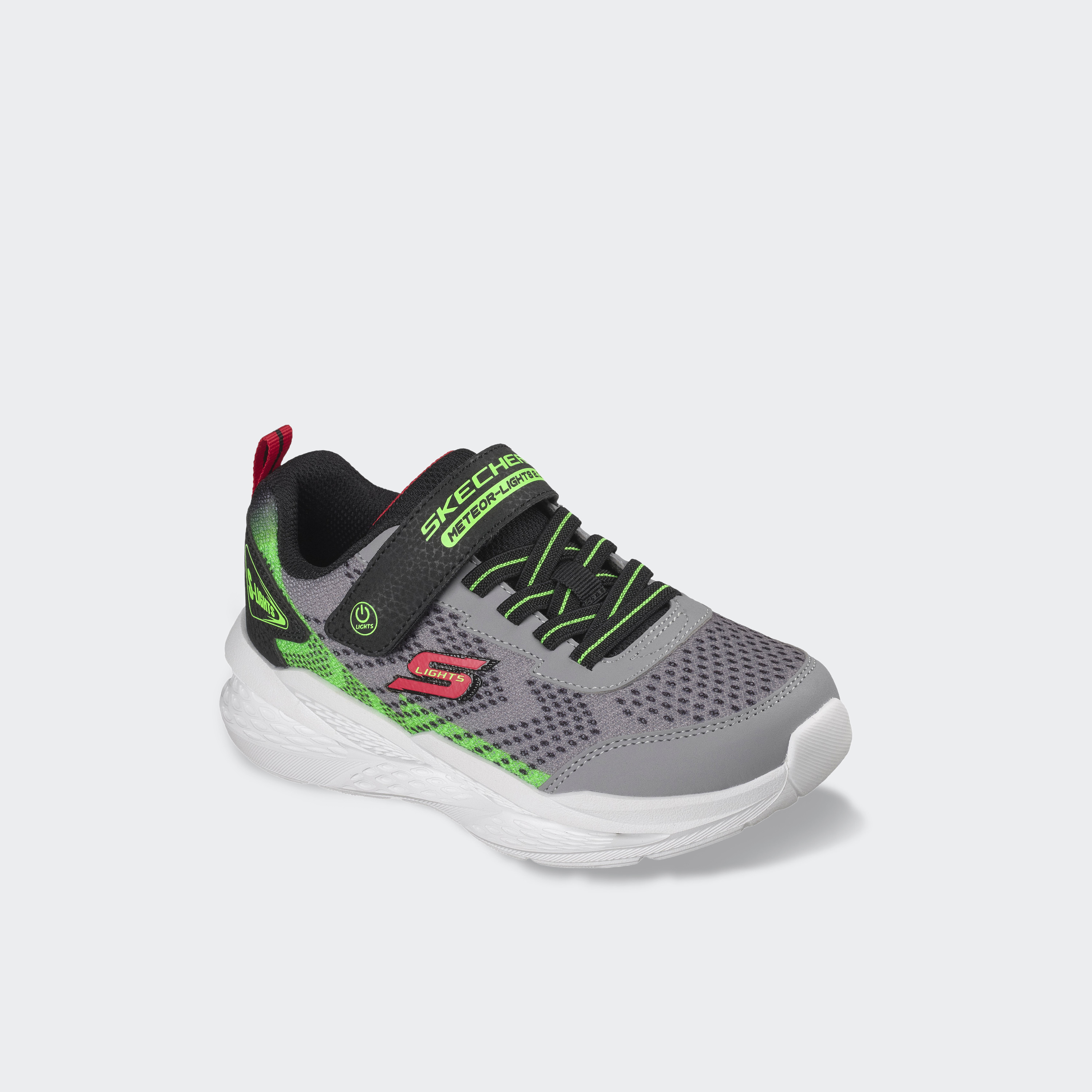 Skechers Boys Meteor-Lights 2.0 Hook & Loop Ankle Sneakers-boys-shoes-sneakers-image-1