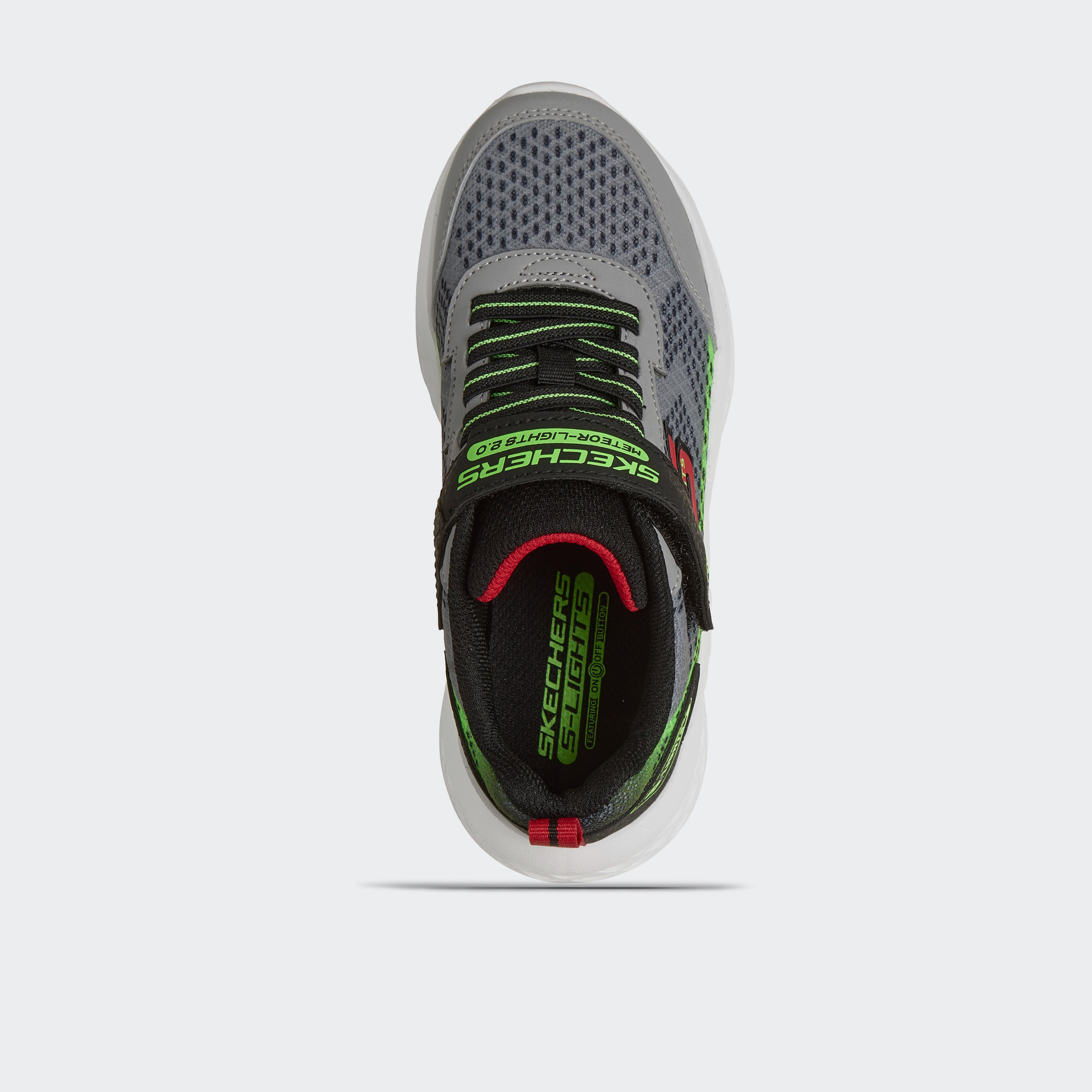 Skechers Boys Meteor-Lights 2.0 Hook & Loop Ankle Sneakers-boys-shoes-sneakers-image-3
