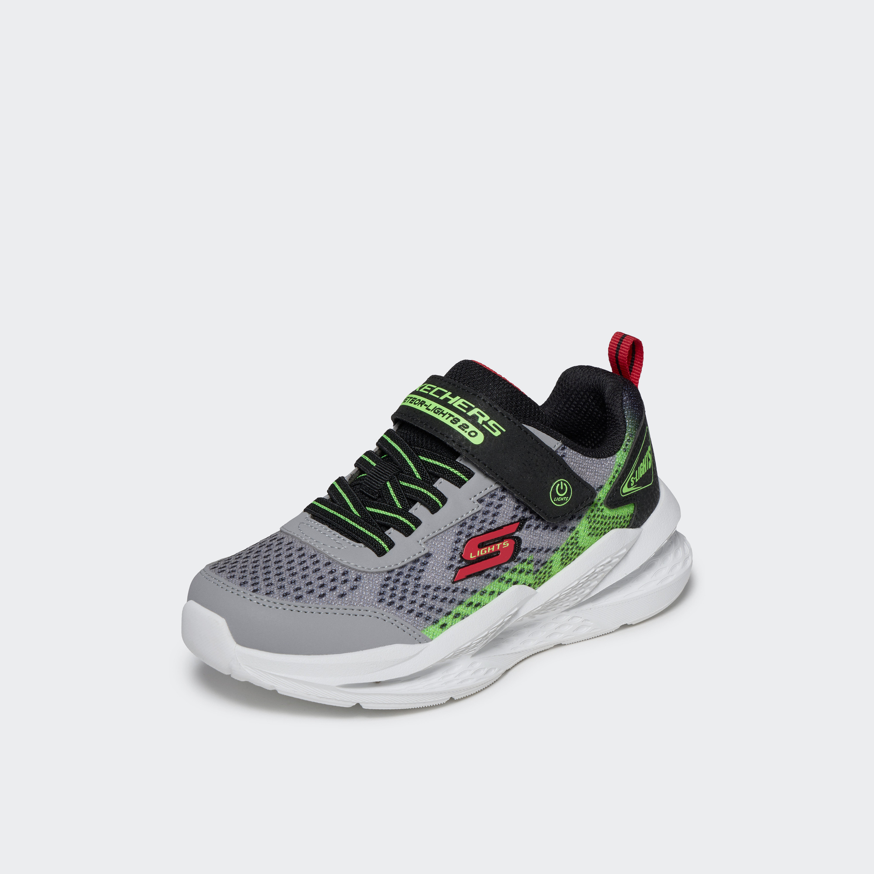 Skechers Boys Meteor-Lights 2.0 Hook & Loop Ankle Sneakers-boys-shoes-sneakers-image-4
