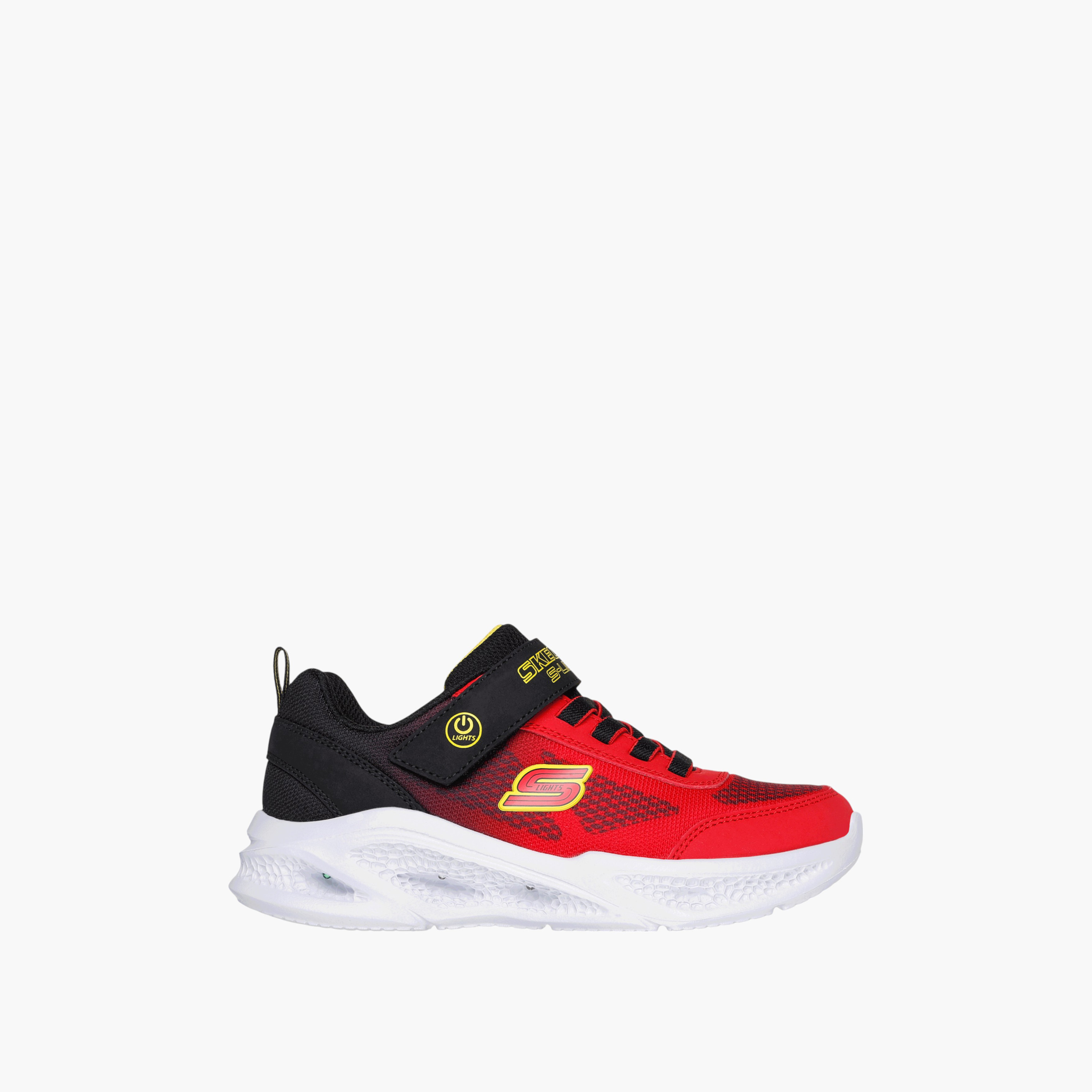 Skechers Boys'  METEORLIGHTS Light-Up Sports Shoes with Hook and Loop Closure - 401495L-RDBK-boys-shoes-sneakers-image-4