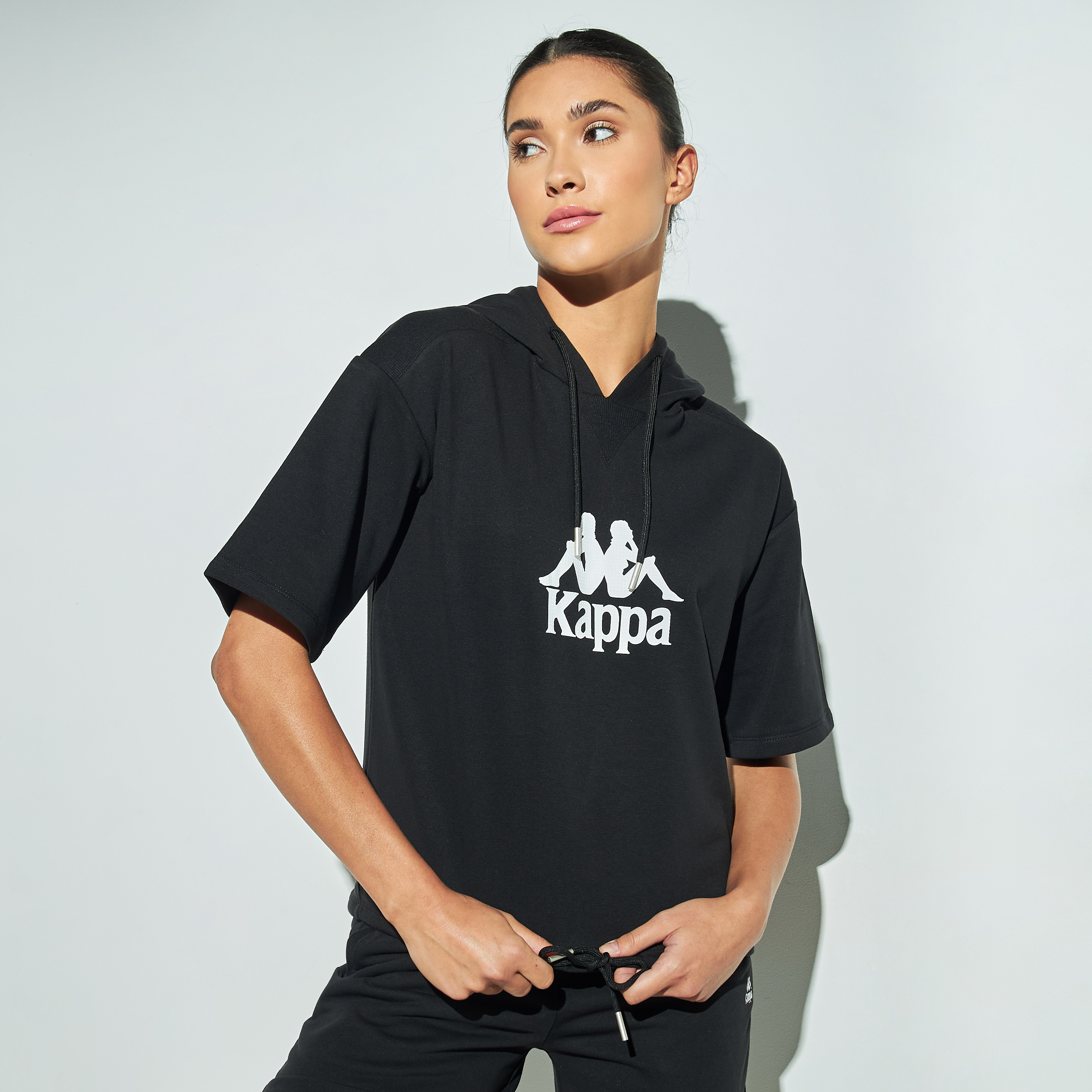 Kappa store hoodie black