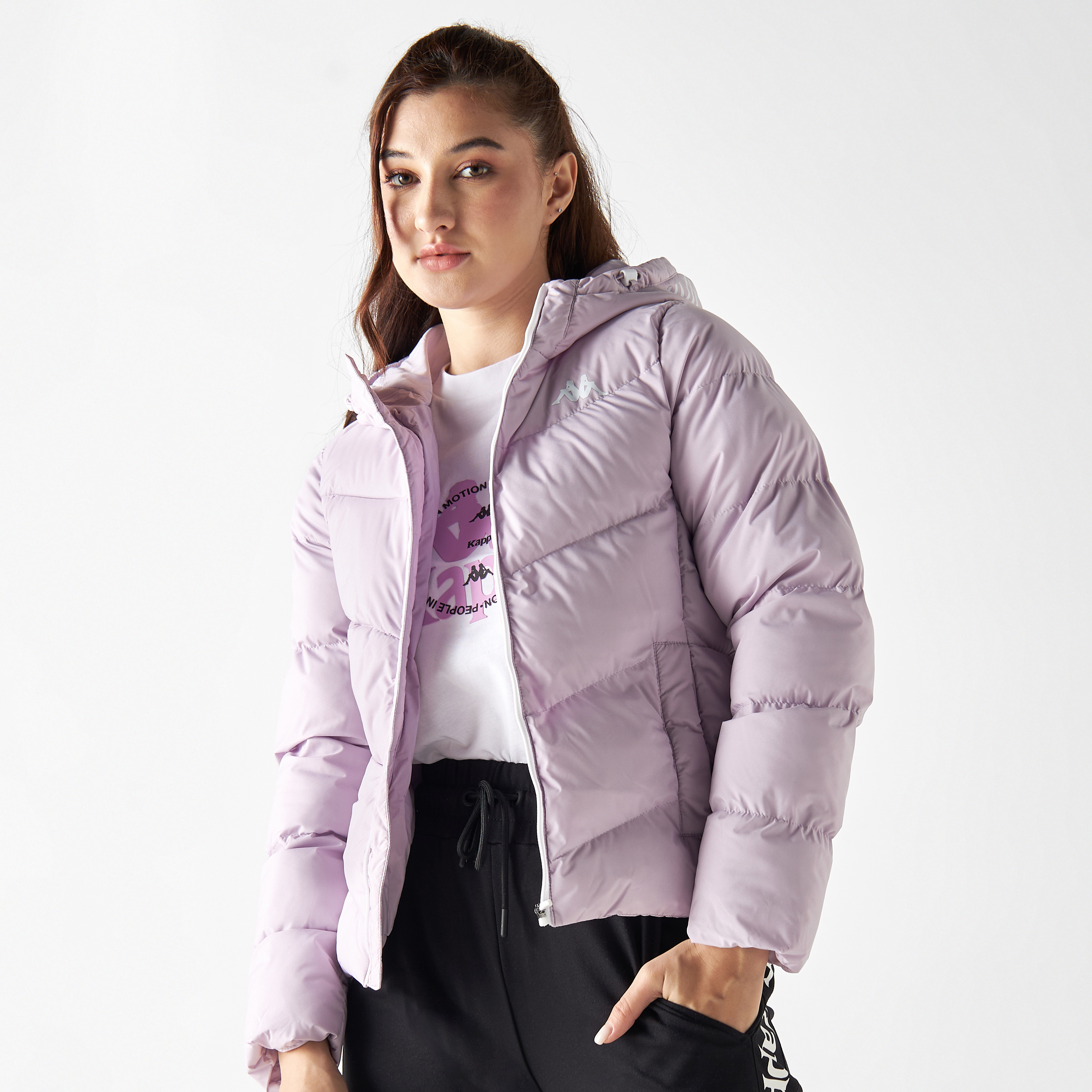 Kappa puffer outlet jacket women's